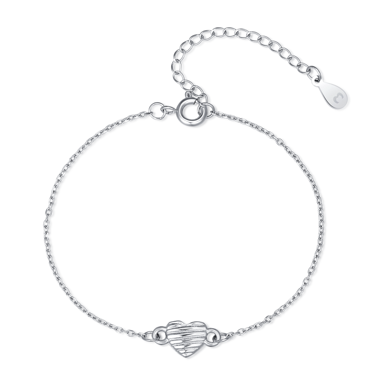 Bracciale Cuore in Rilievo