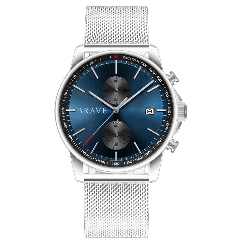 Orologio ~ Atlantis BRAVE - Argento-Blu Scuro