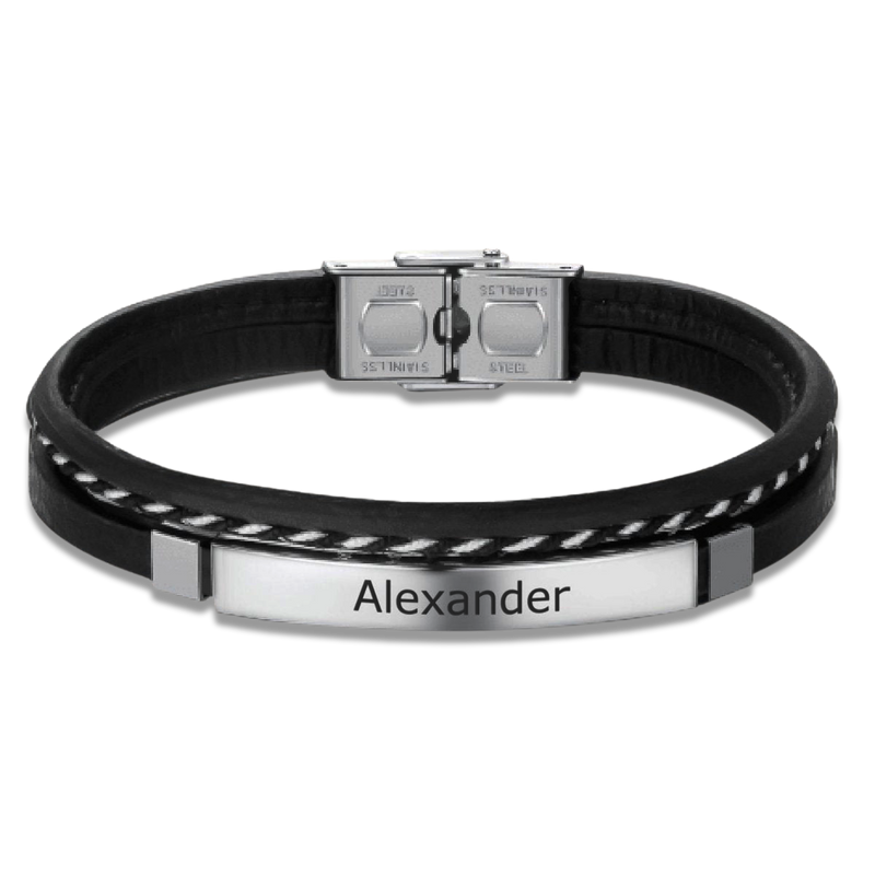 Bracciale Uomo BRAVE Lord - Testo Personalizzabile - Chiara Jewels