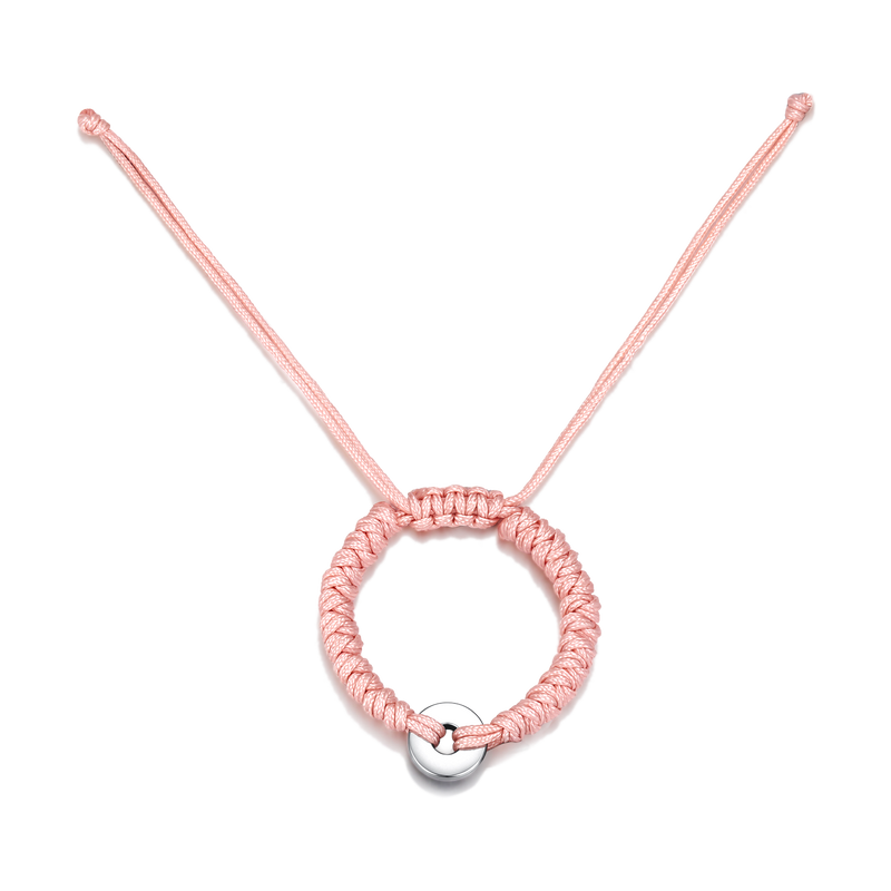 Bracciale Macramè Rosa - Personalizzabile