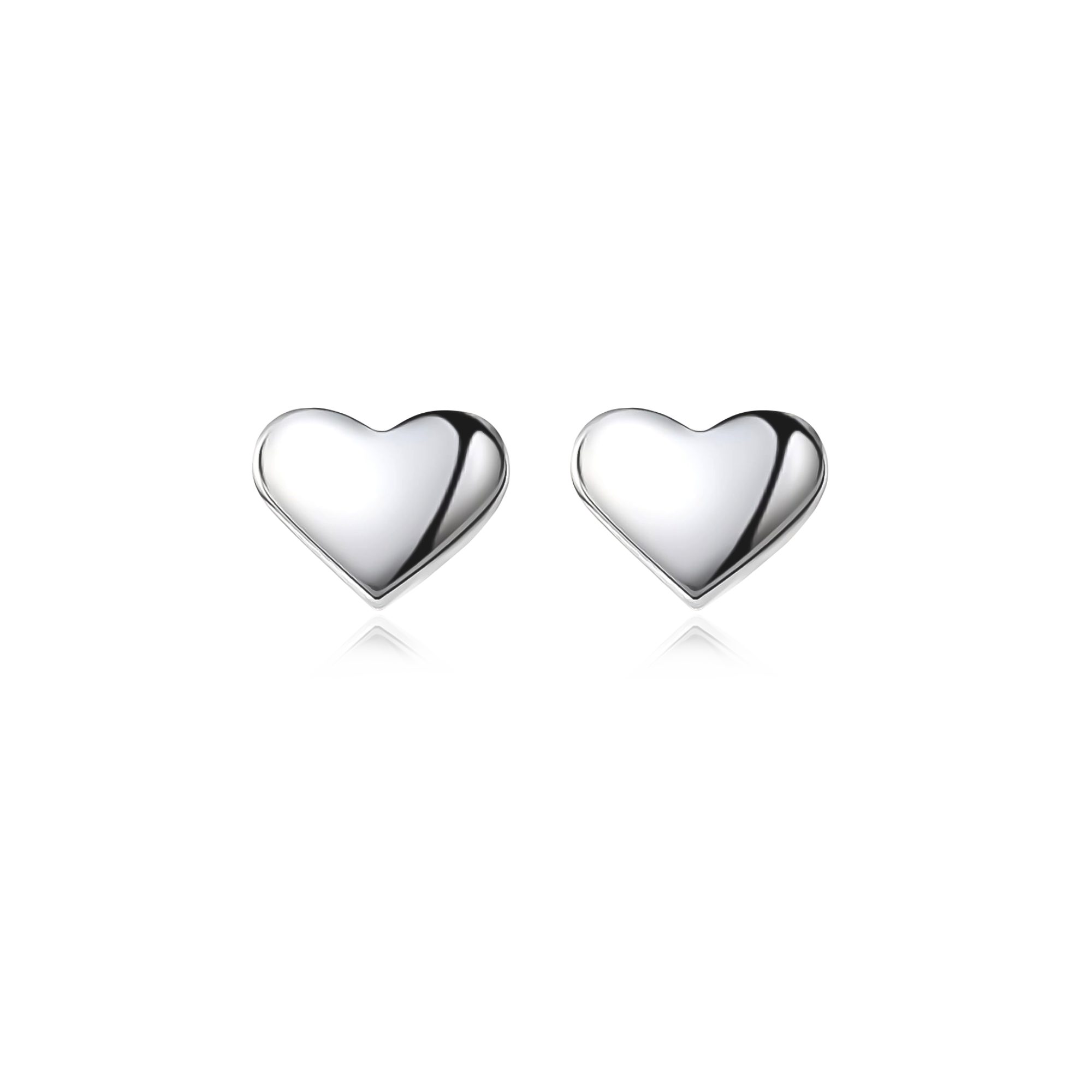 Orecchini A Cuore In Argento Sterling 925 Con Trifoglio, Design Piccolo E Delicato, Chiusura A Farfalla