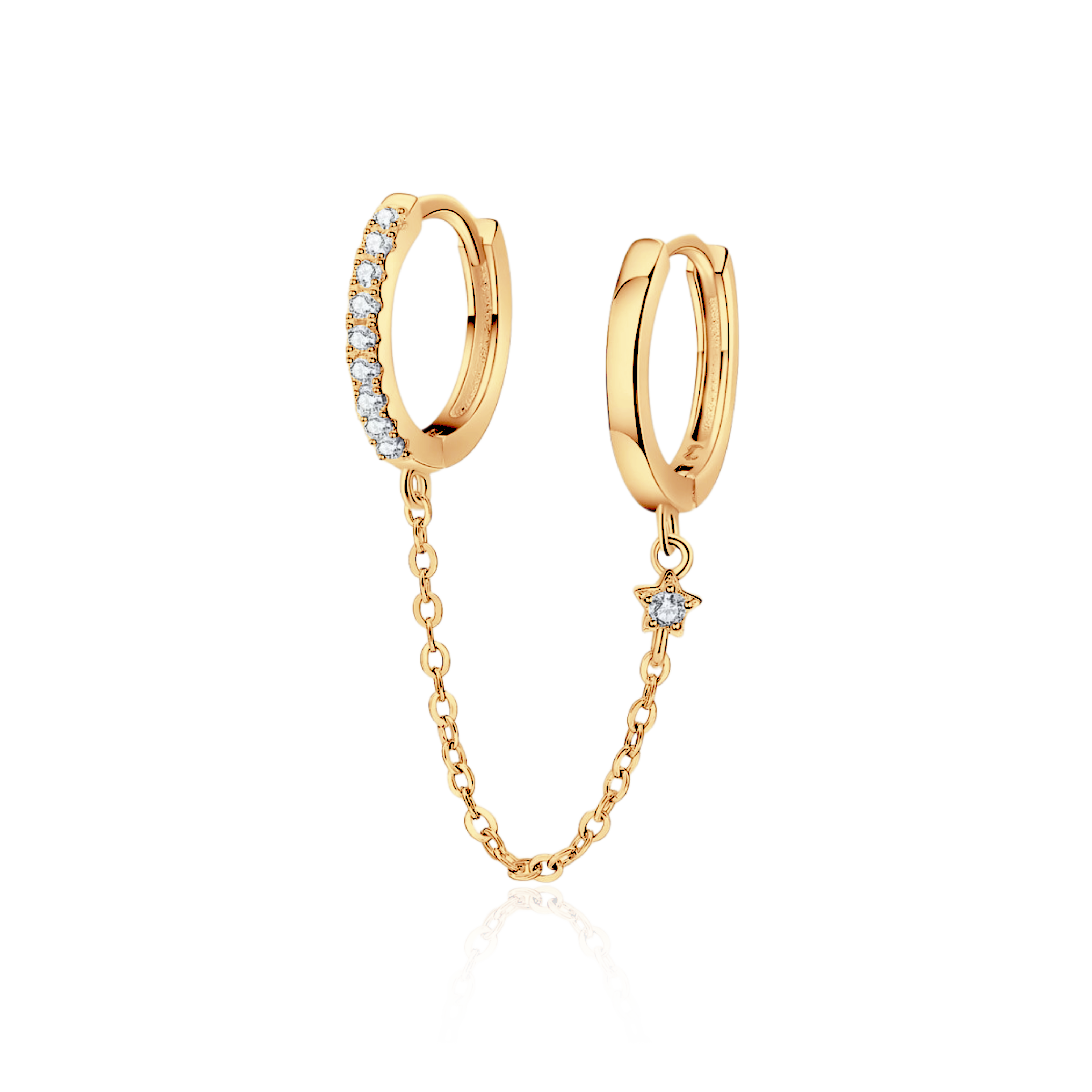 Orecchini Anello a Catena