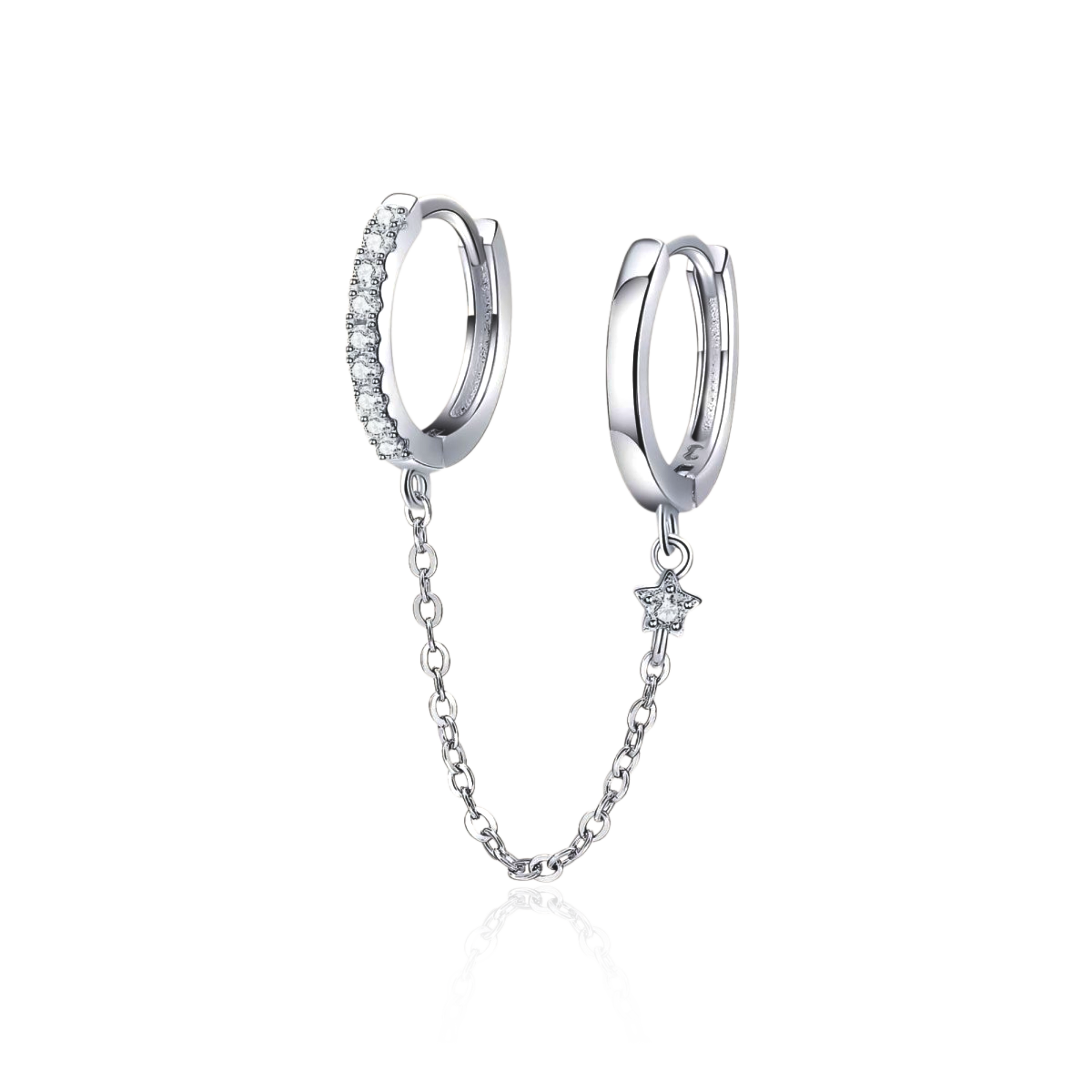 Orecchini Anello a Catena