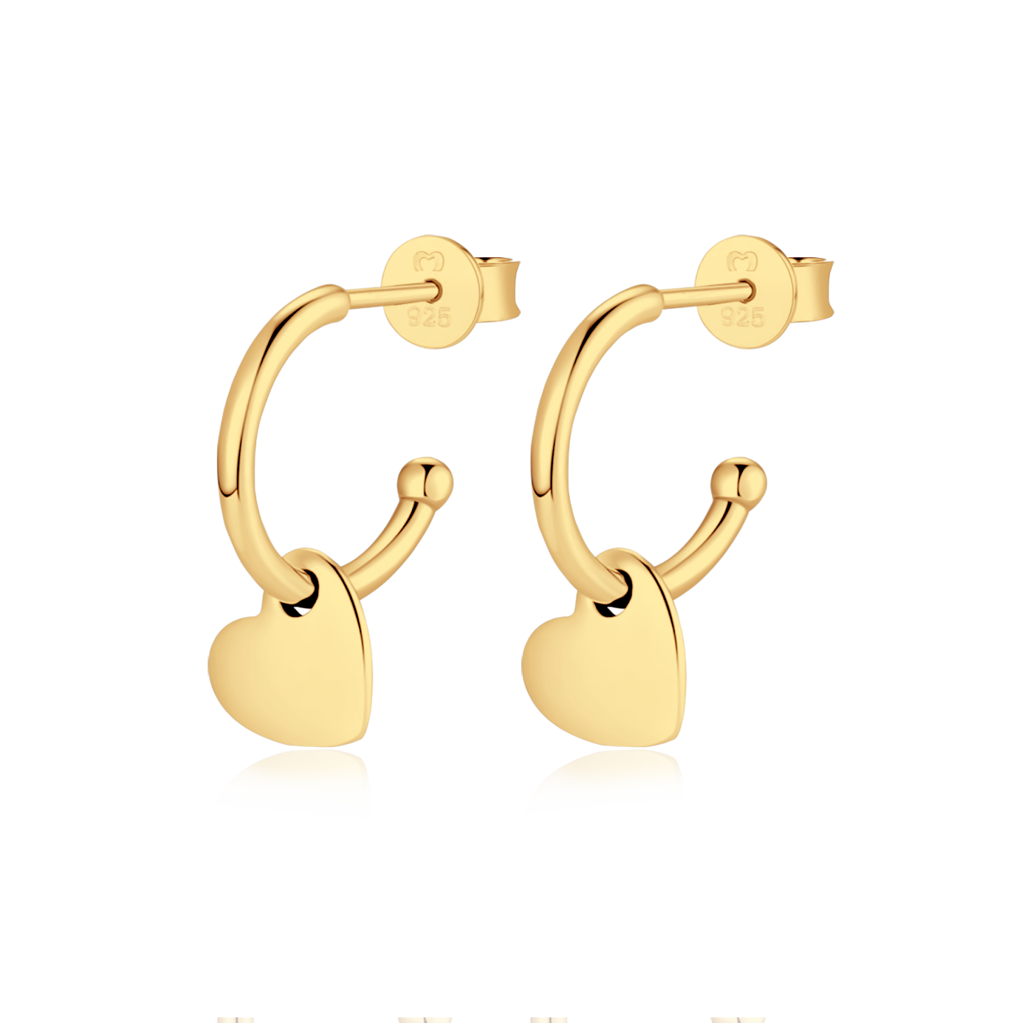 Orecchini Semicerchio Cuori