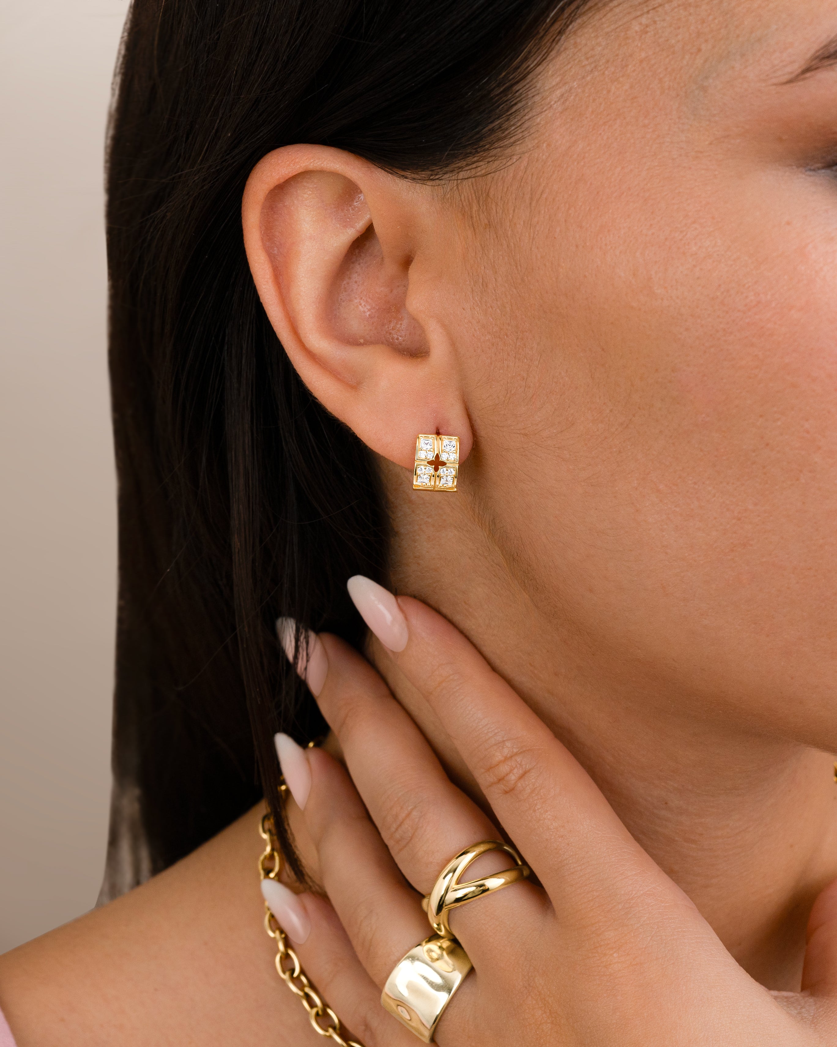 Orecchini Cerchio Crociforme - Chiara Jewels
