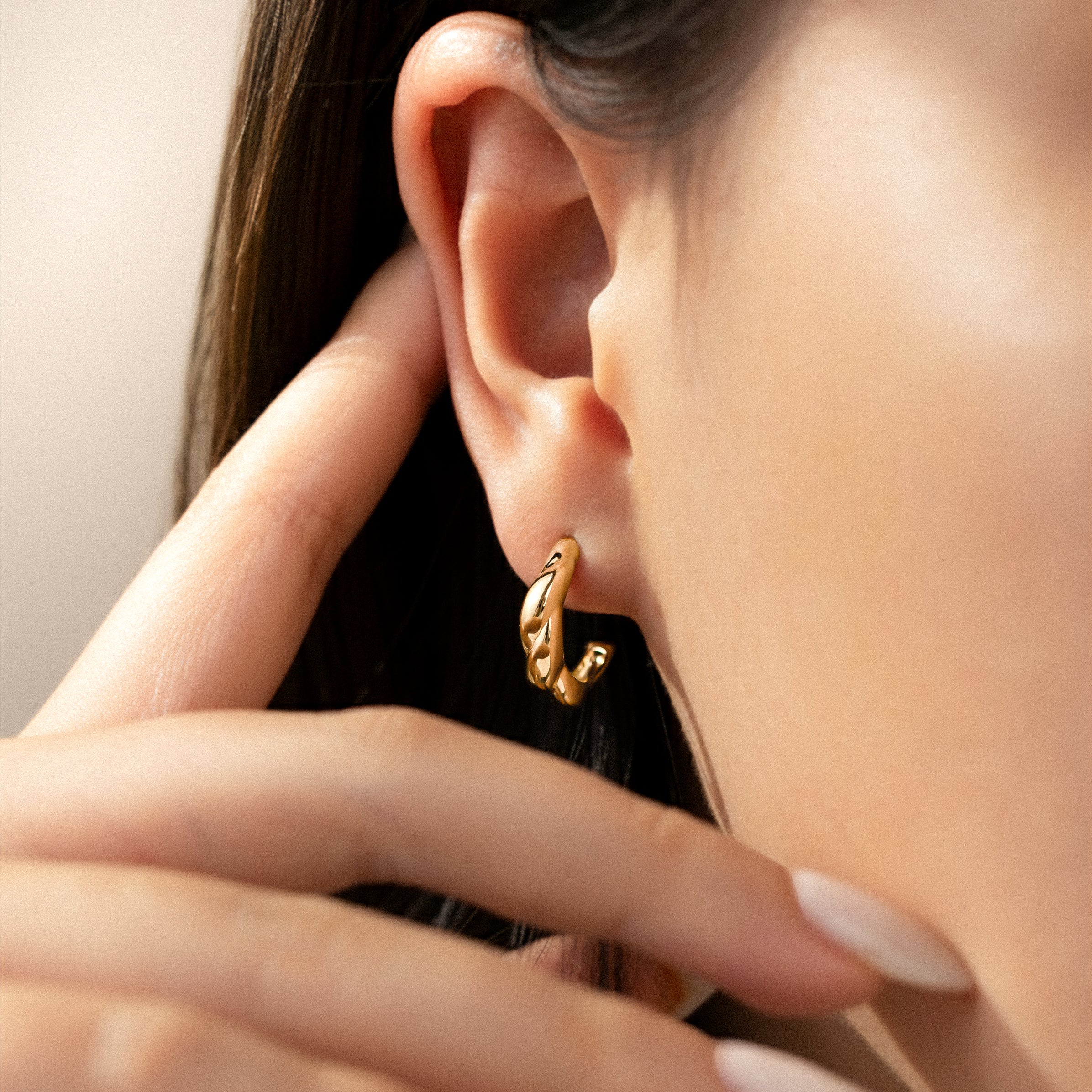 Orecchini Semicerchio Rilievo - Chiara Jewels