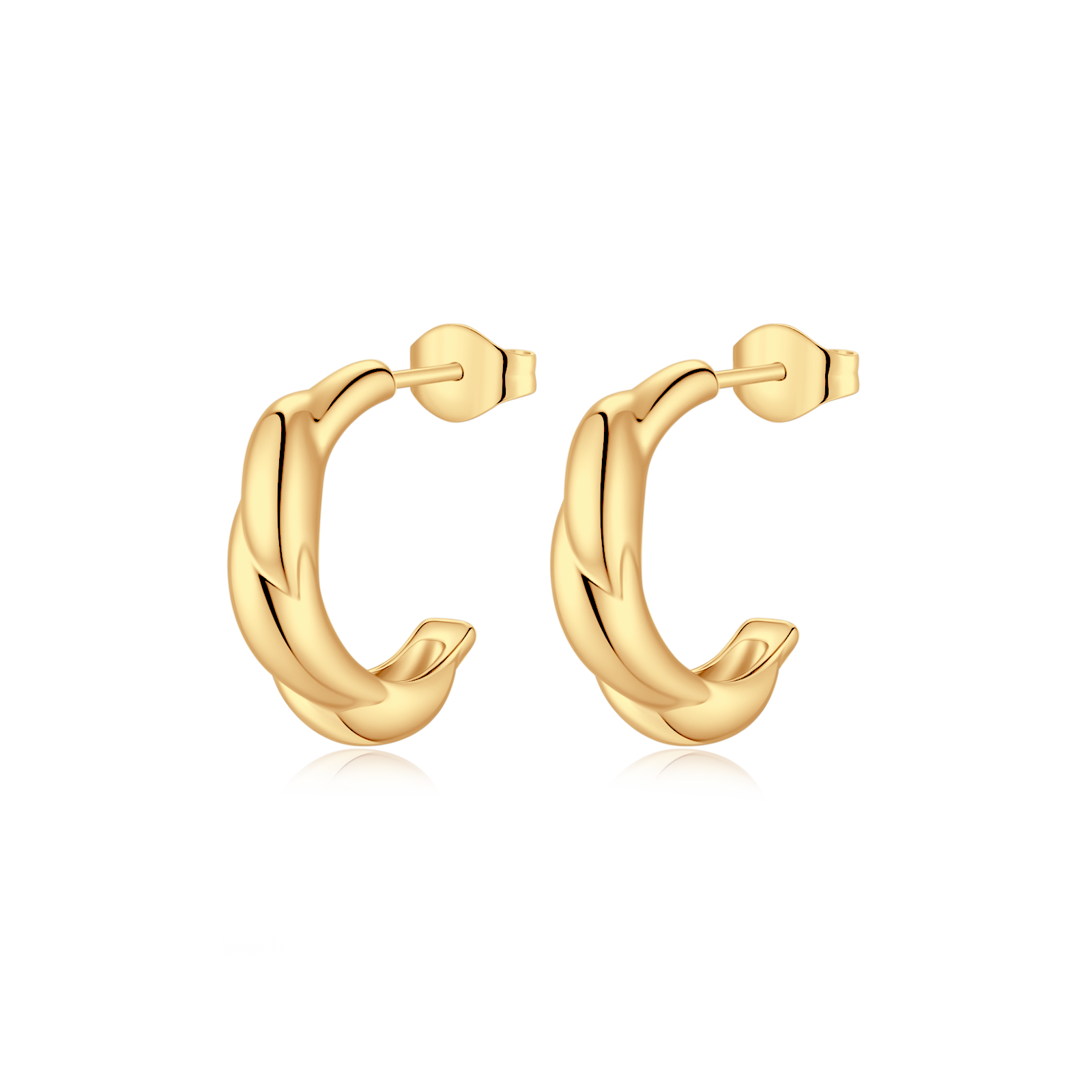 Orecchini Semicerchio Rilievo