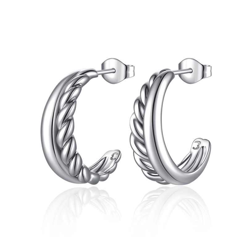 Orecchini Semicerchio Texture - Chiara Jewels