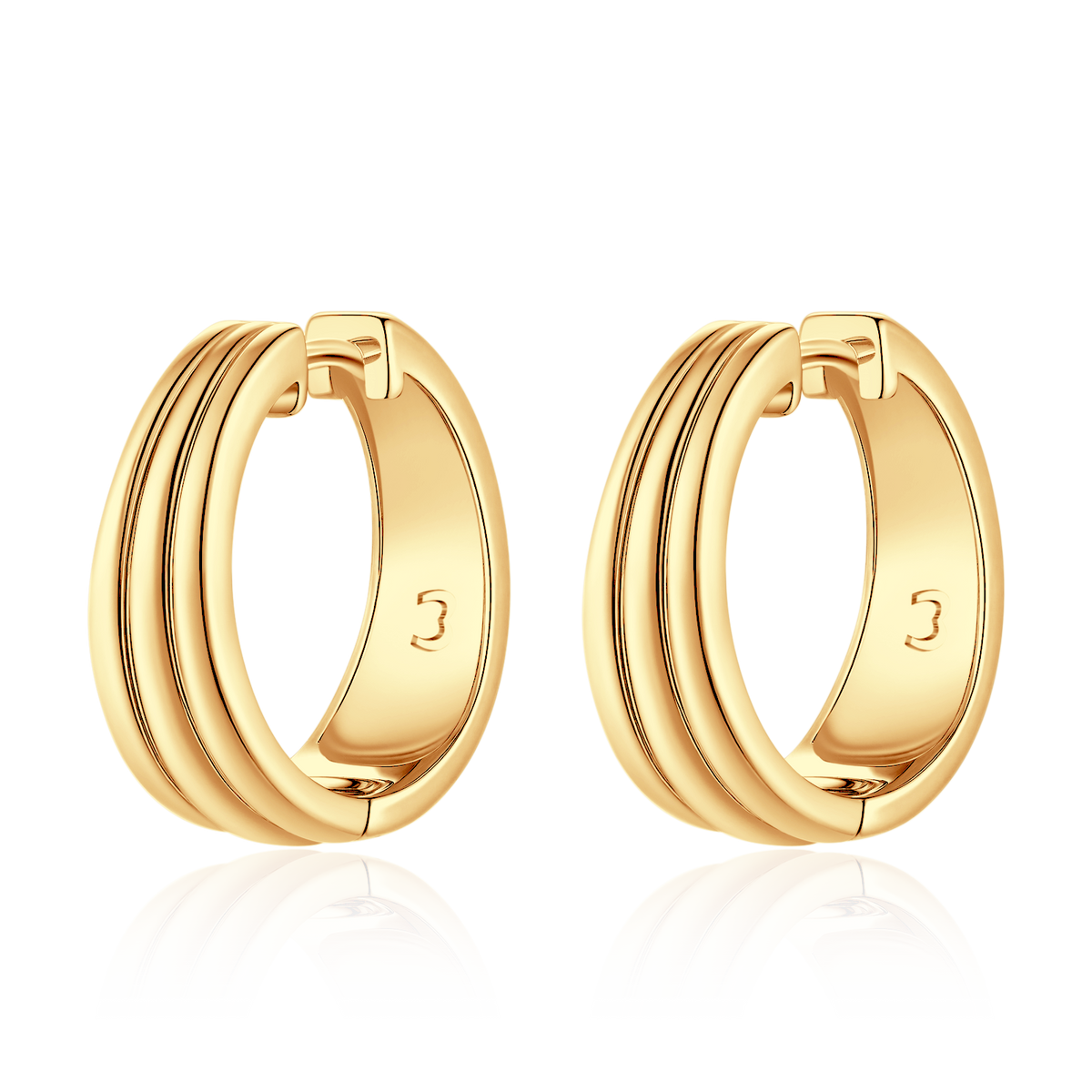Orecchini Cerchio Scanalati - Chiara Jewels