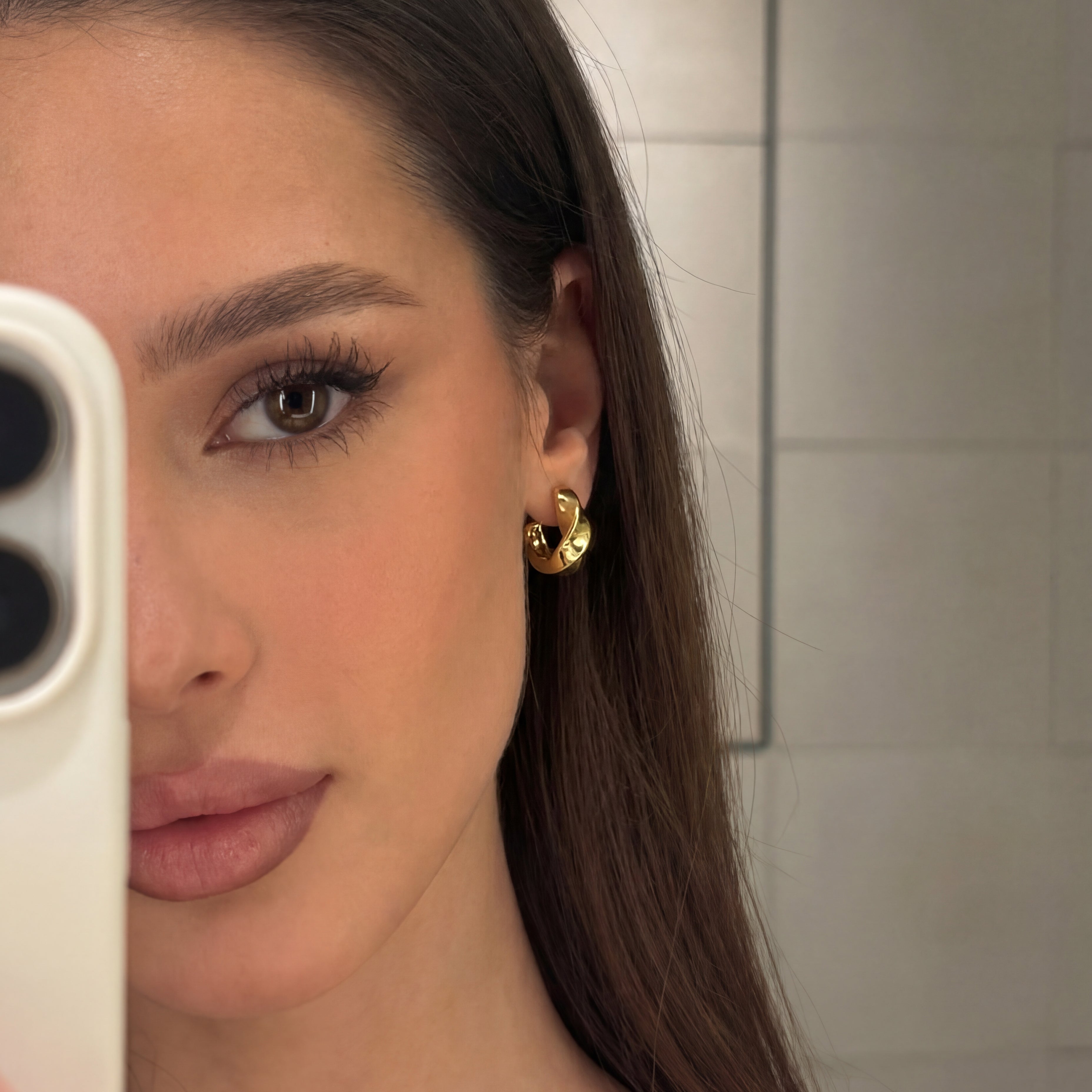 Orecchini Semicerchio Ondulazione