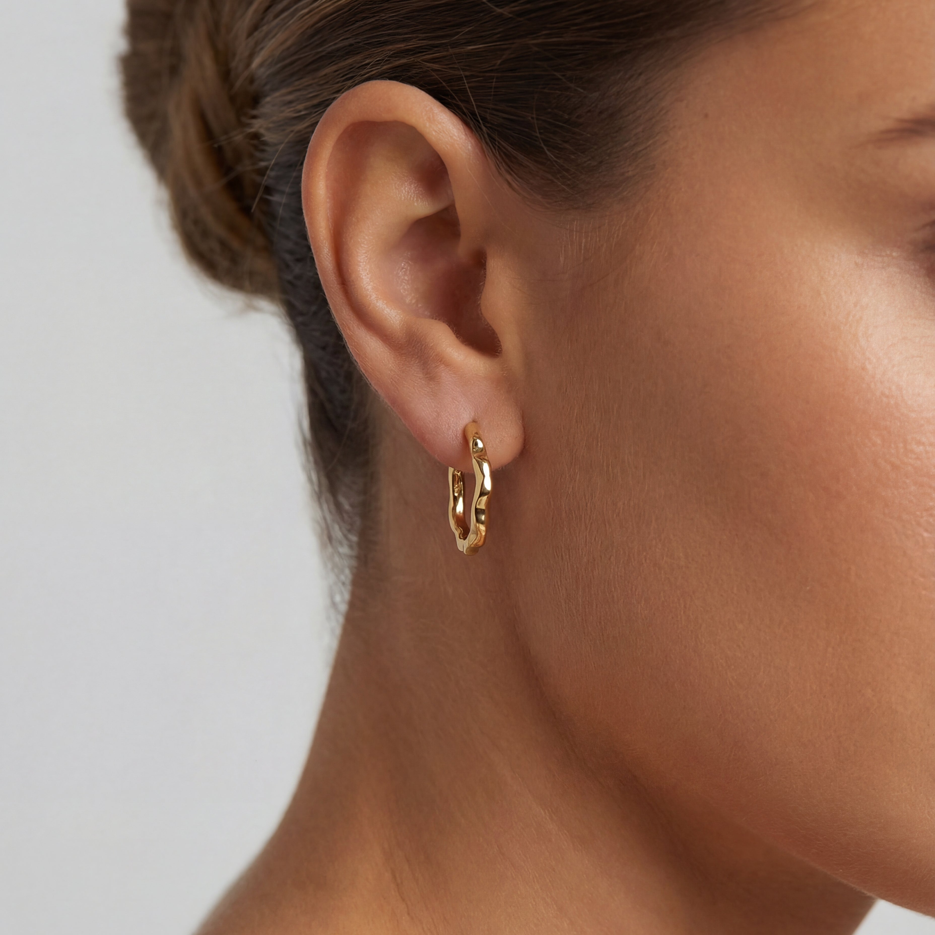 Orecchini Cerchio Ondata