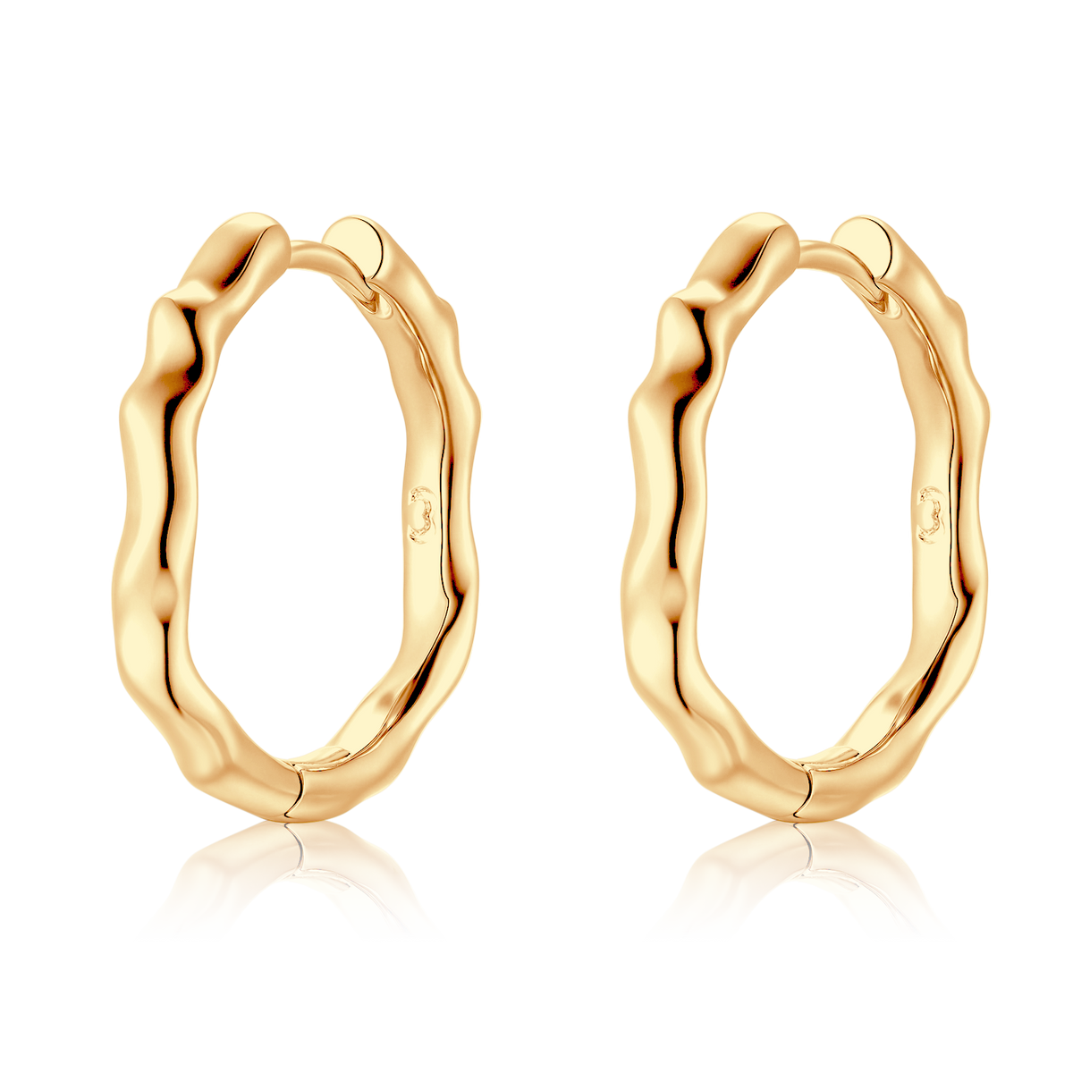Orecchini Cerchio Ondata
