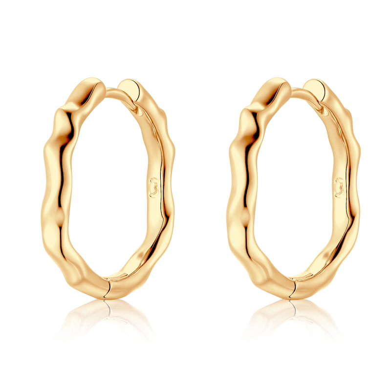 Orecchini Cerchio Ondata