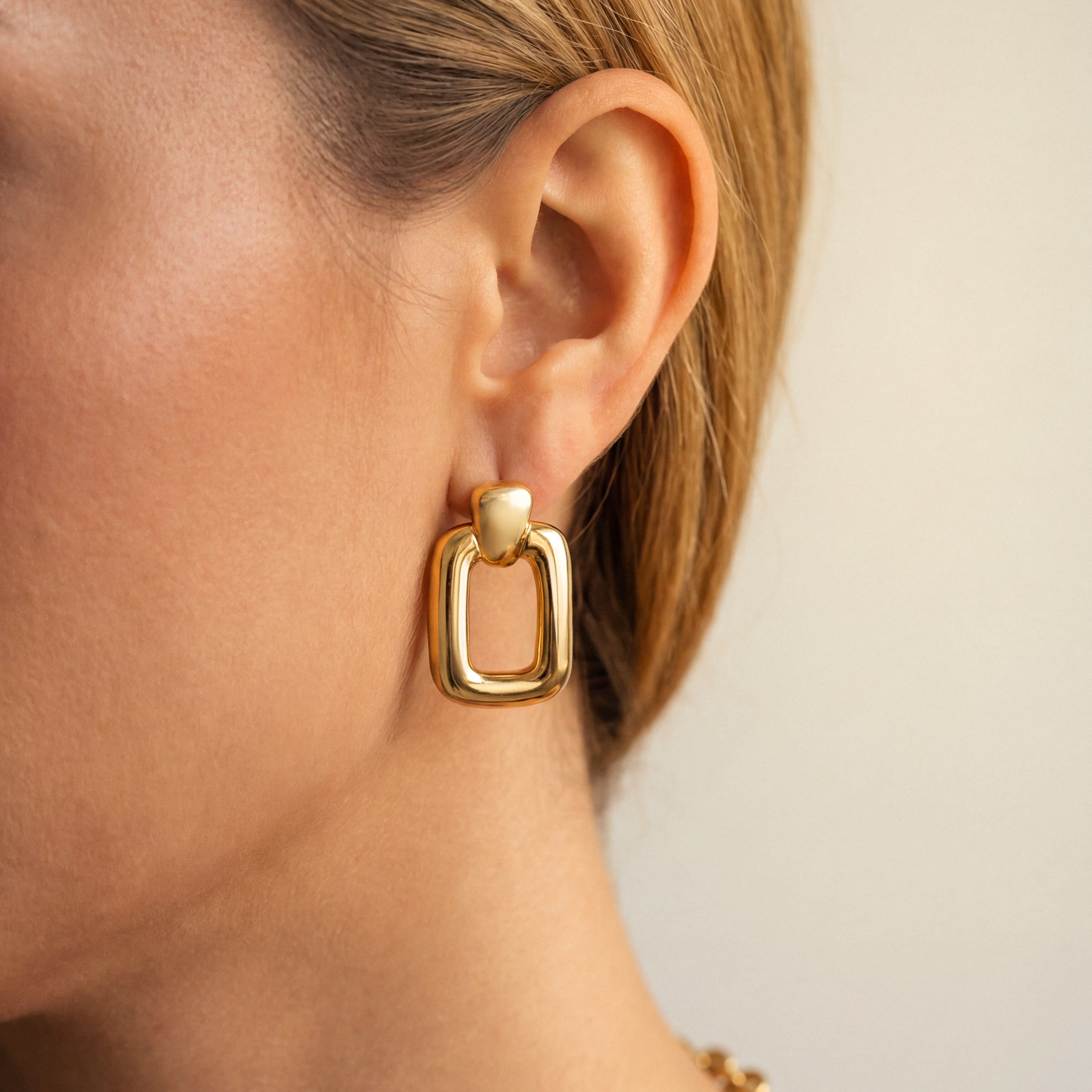 Orecchini Cerchi Rettangolari