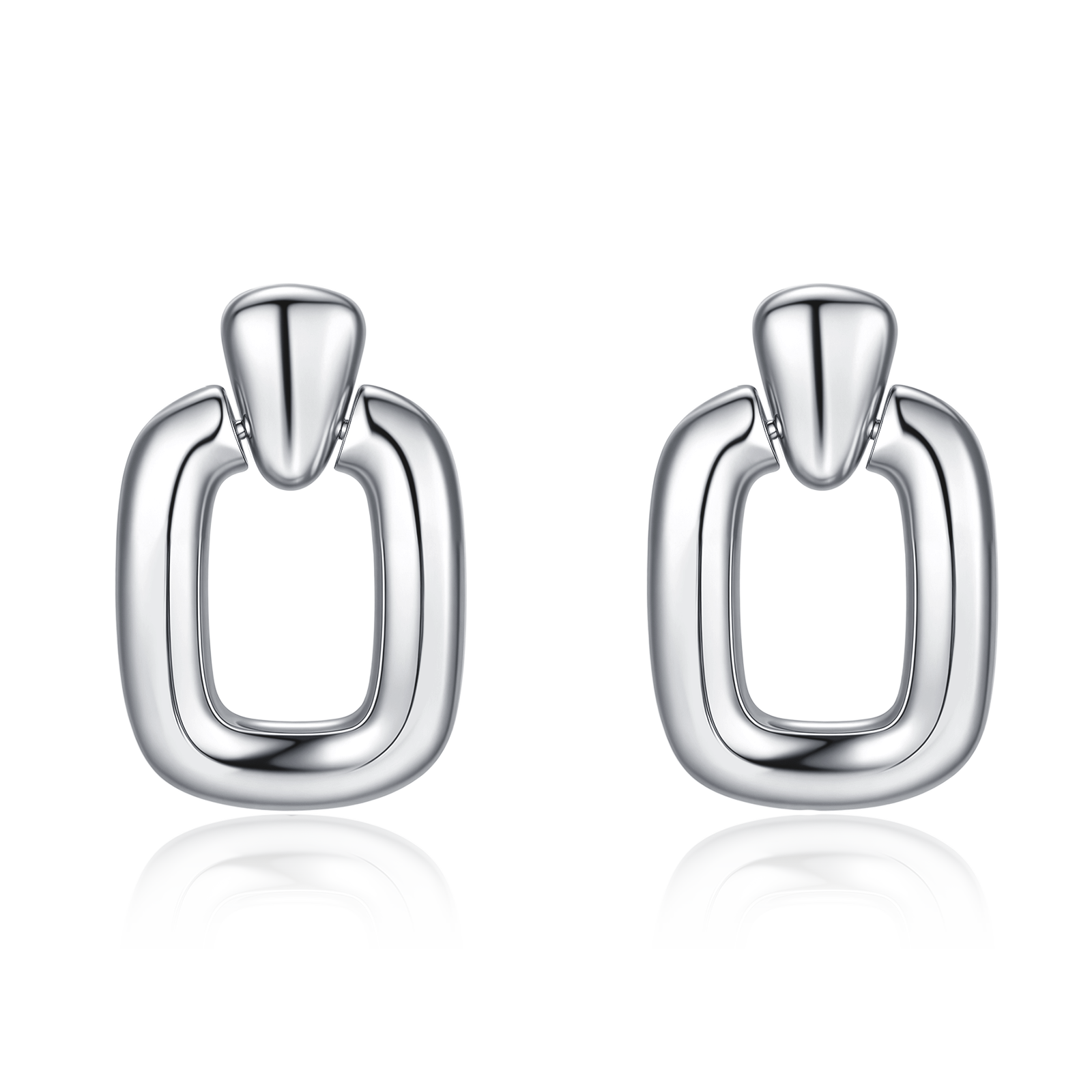 Orecchini Cerchi Rettangolari