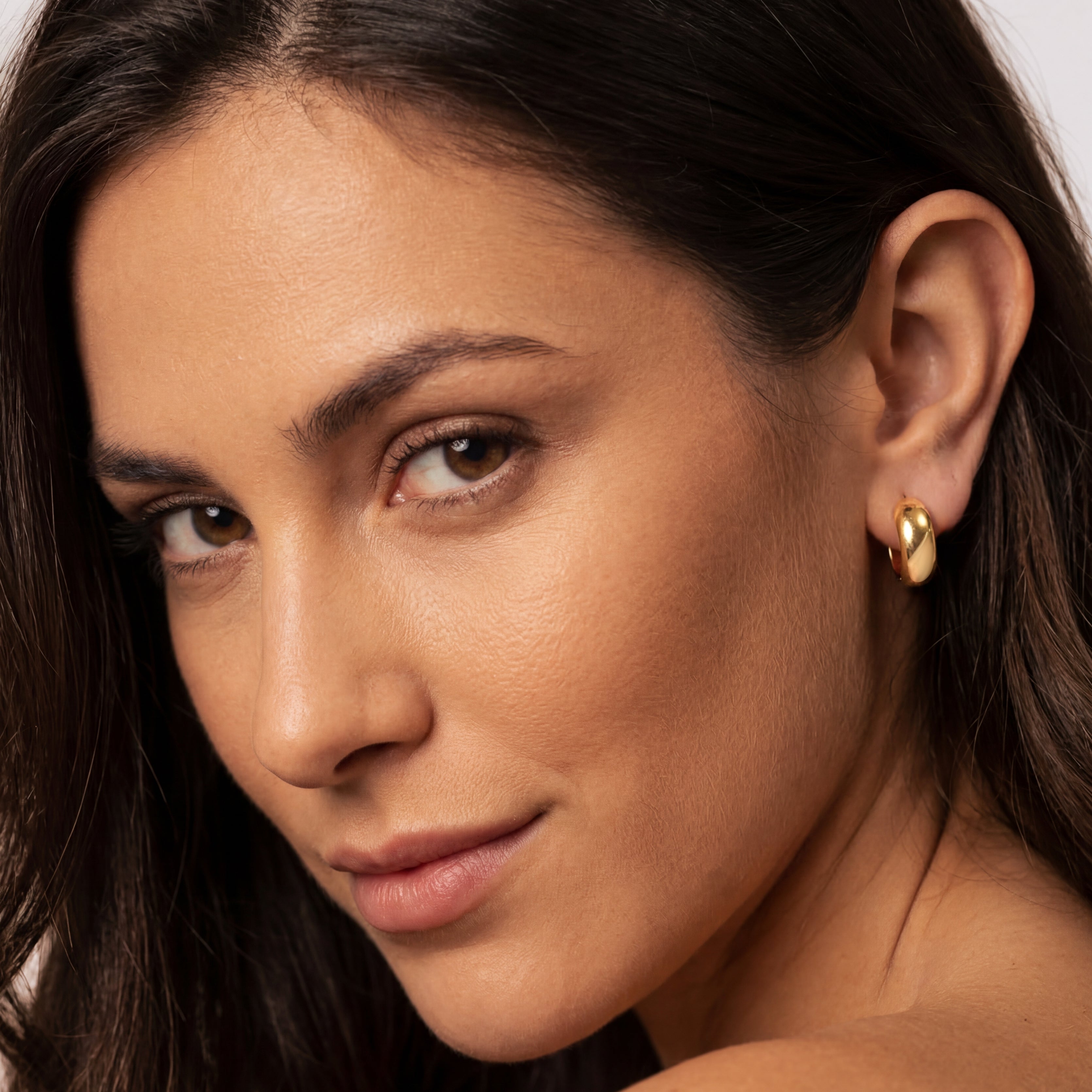 Orecchini Cerchi Arrotondati