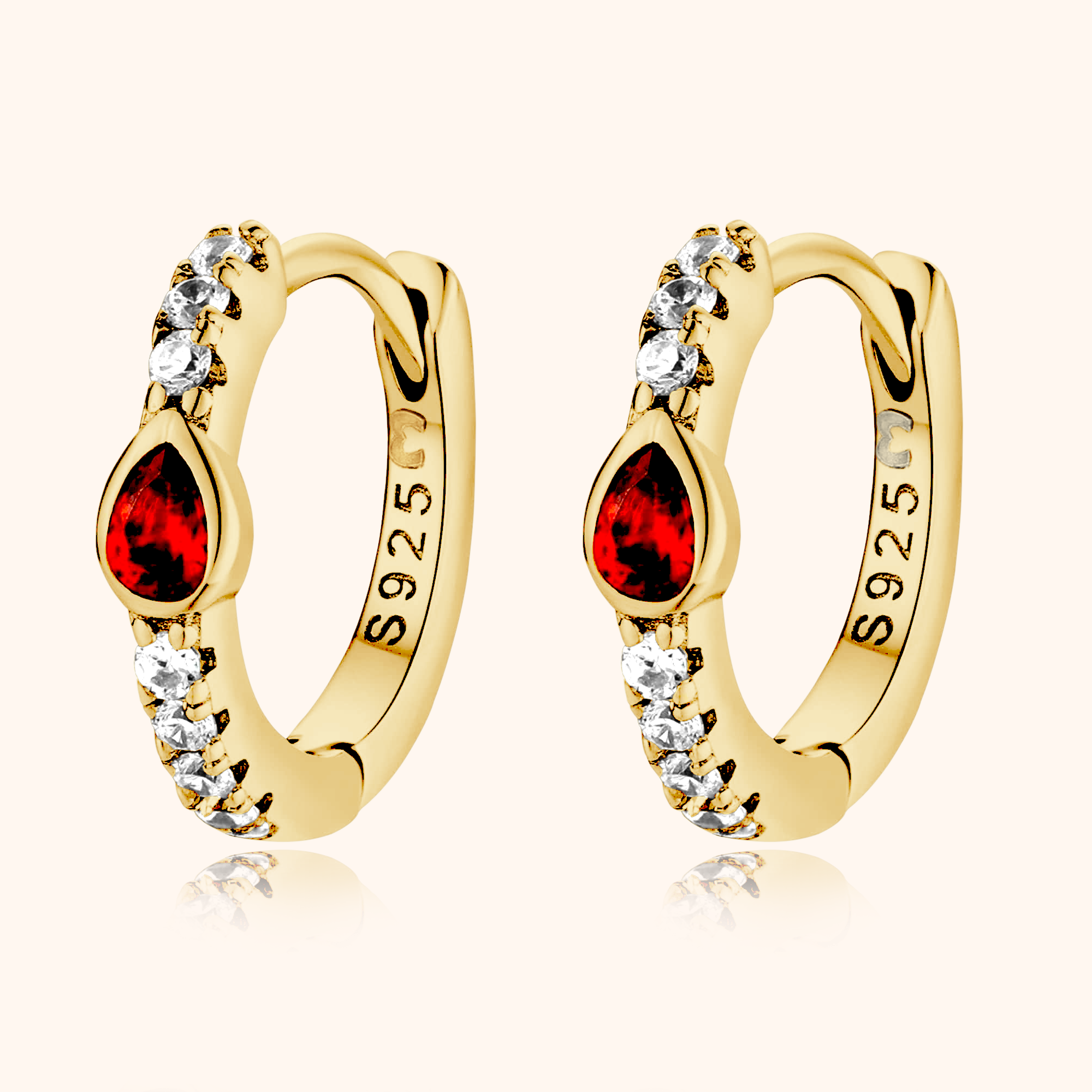 Orecchini Rosso Rubino - Chiara Jewels