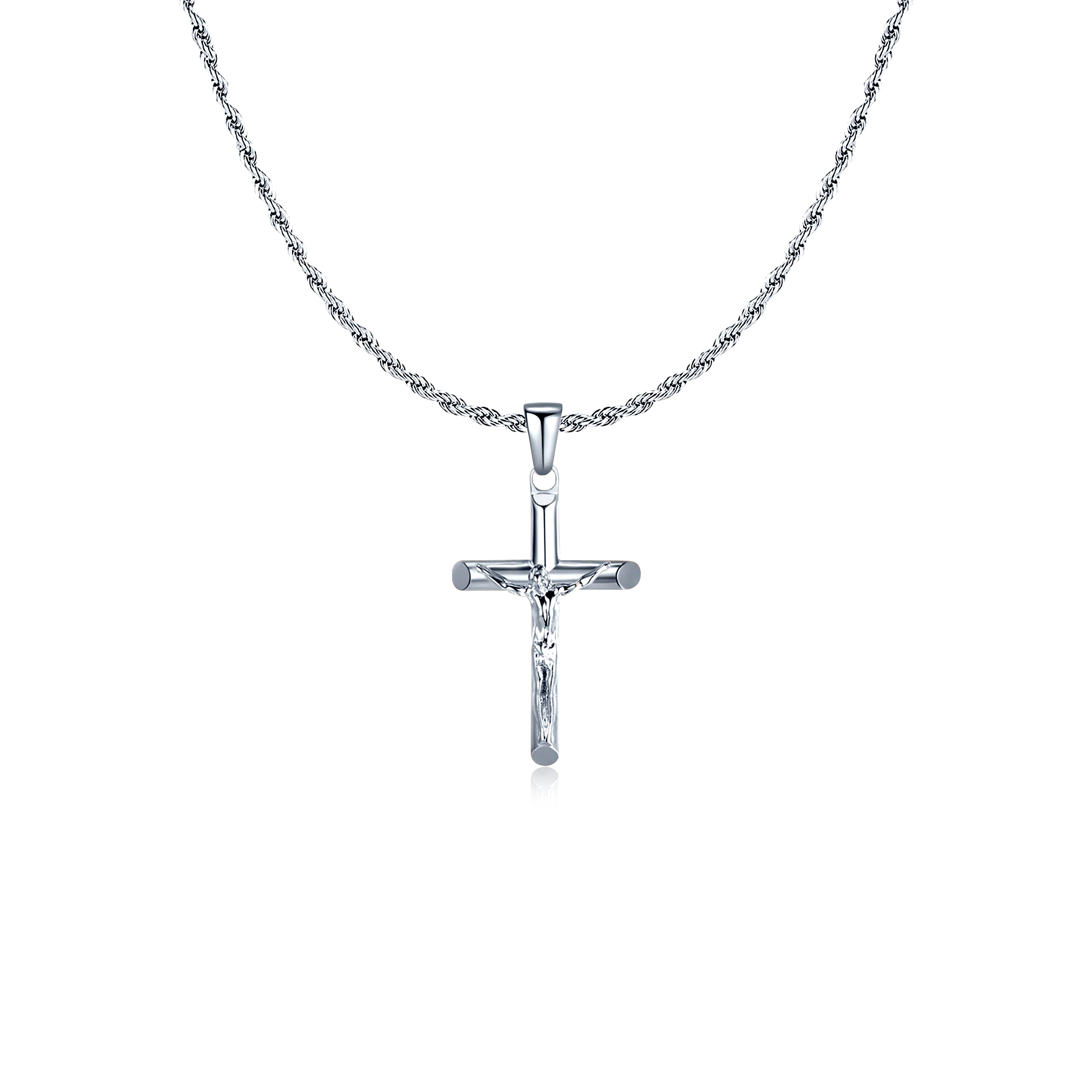 Collana Uomo BRAVE Croce Gesù Cristo