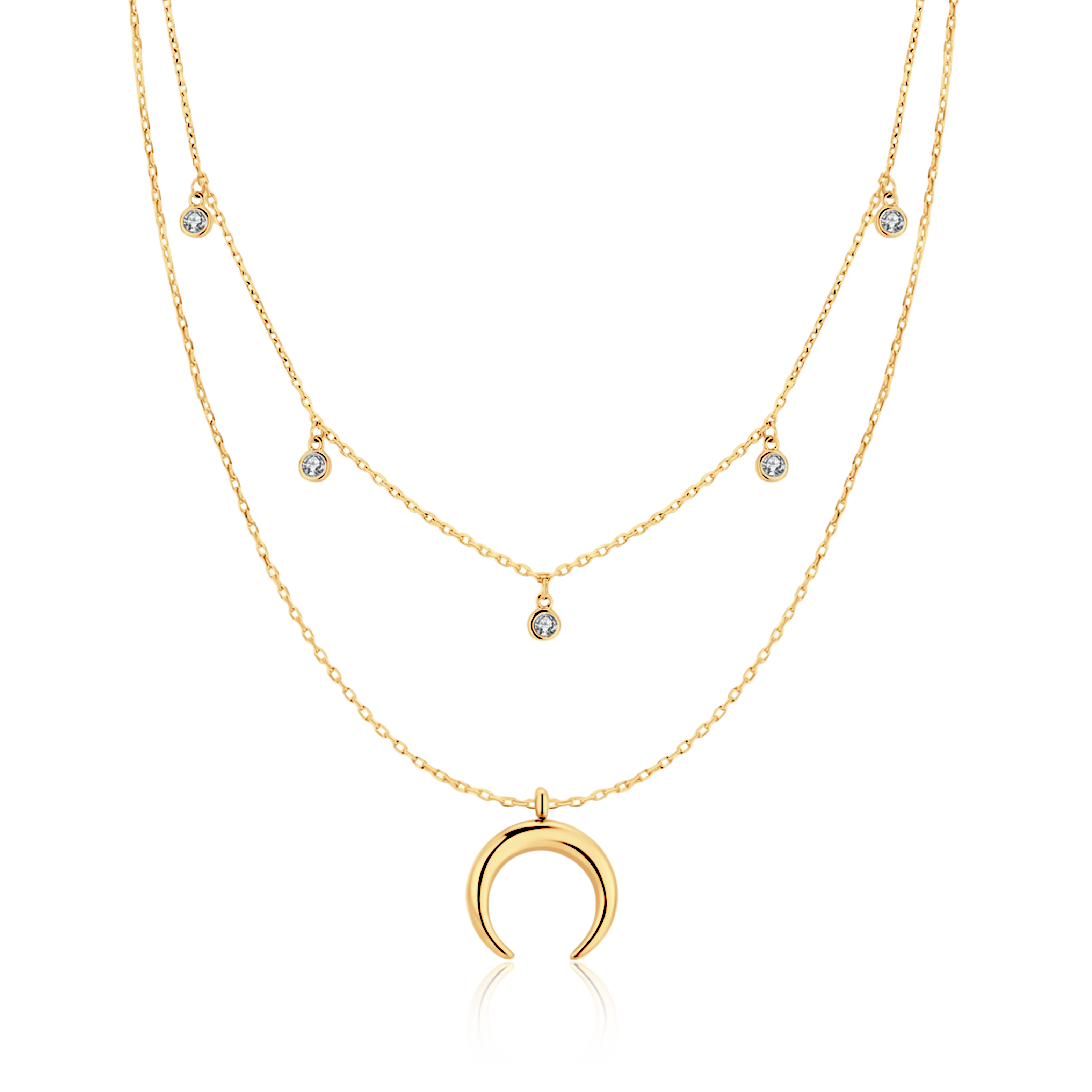 Collana Mezzaluna Zircone - Chiara Jewels