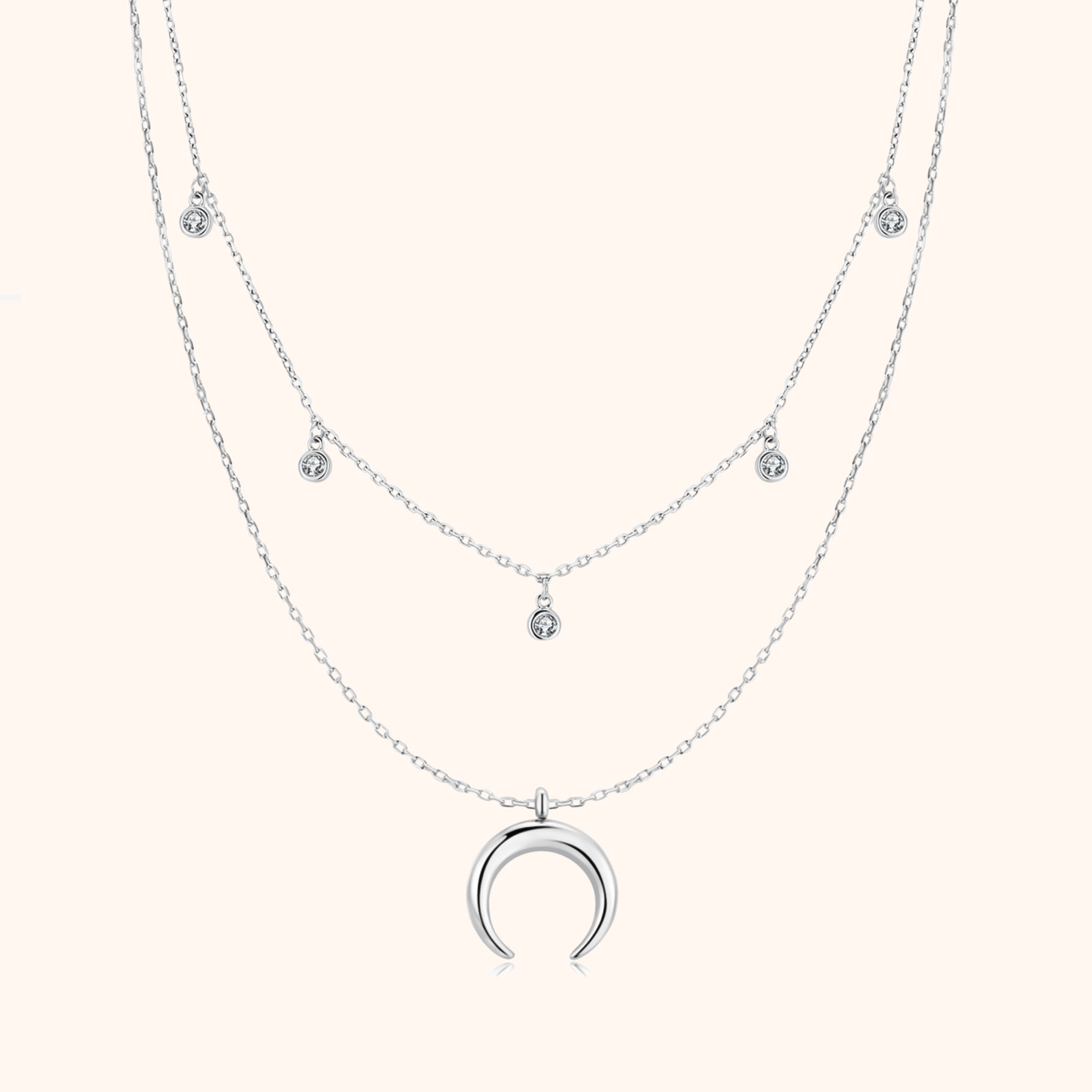 Collana "Mezzaluna Zircone"