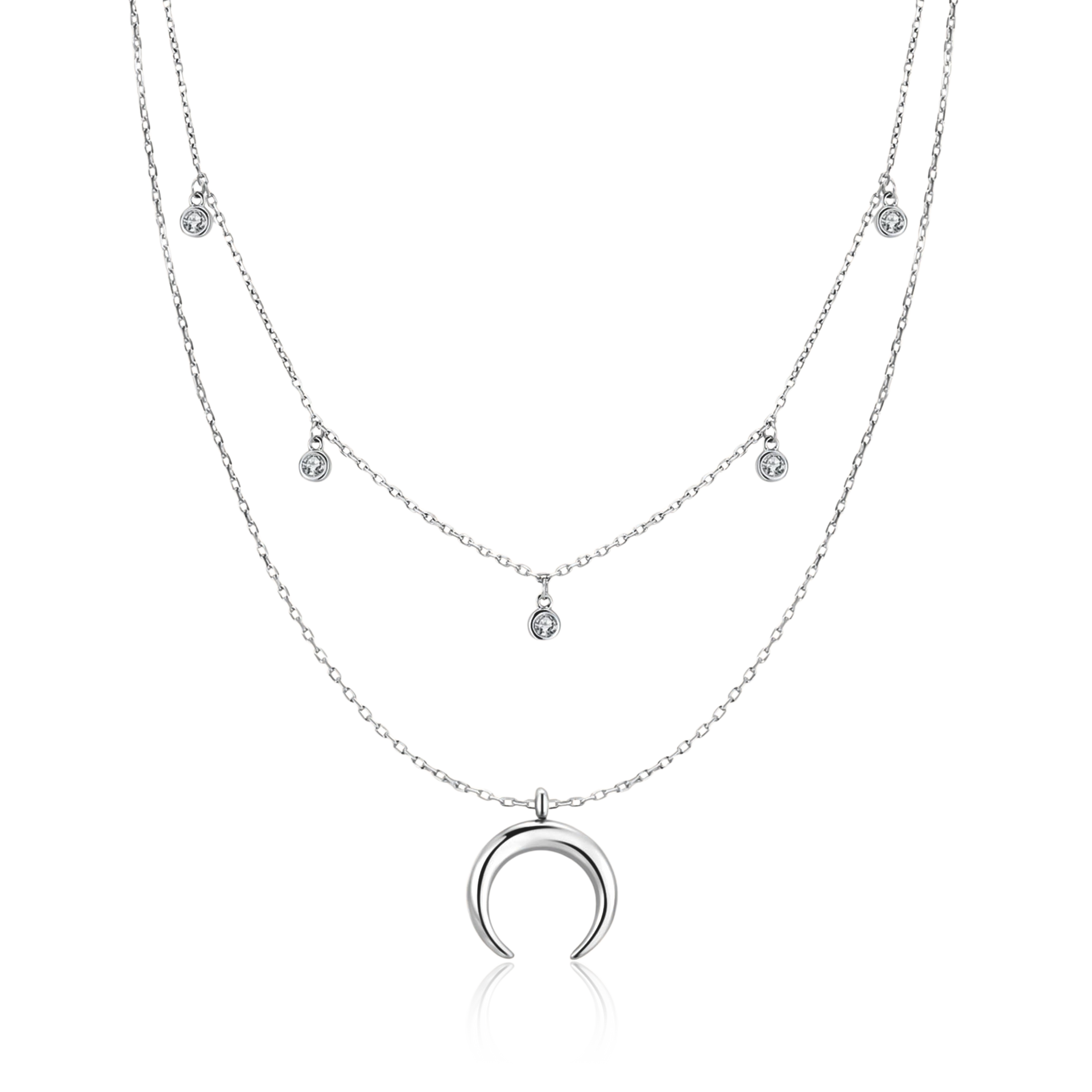 MicLee Collana creativa ali d'angelo con zirconi collane con ciondolo in argento 925 da donna e ragazza MicLee Collana creativa ali d'angelo con zirconi collane con ciondolo in argento 925 da donna e ragazza