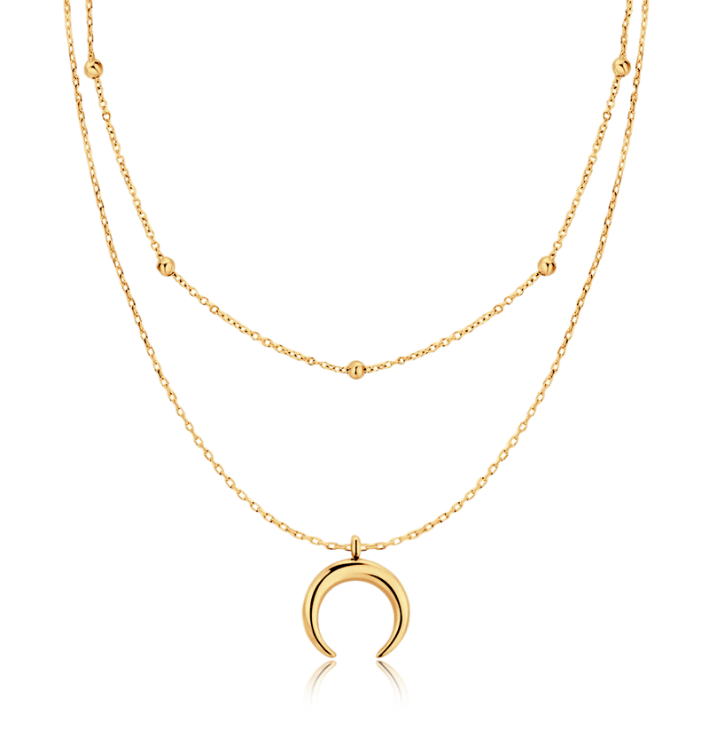 Collana Mezzaluna Palle