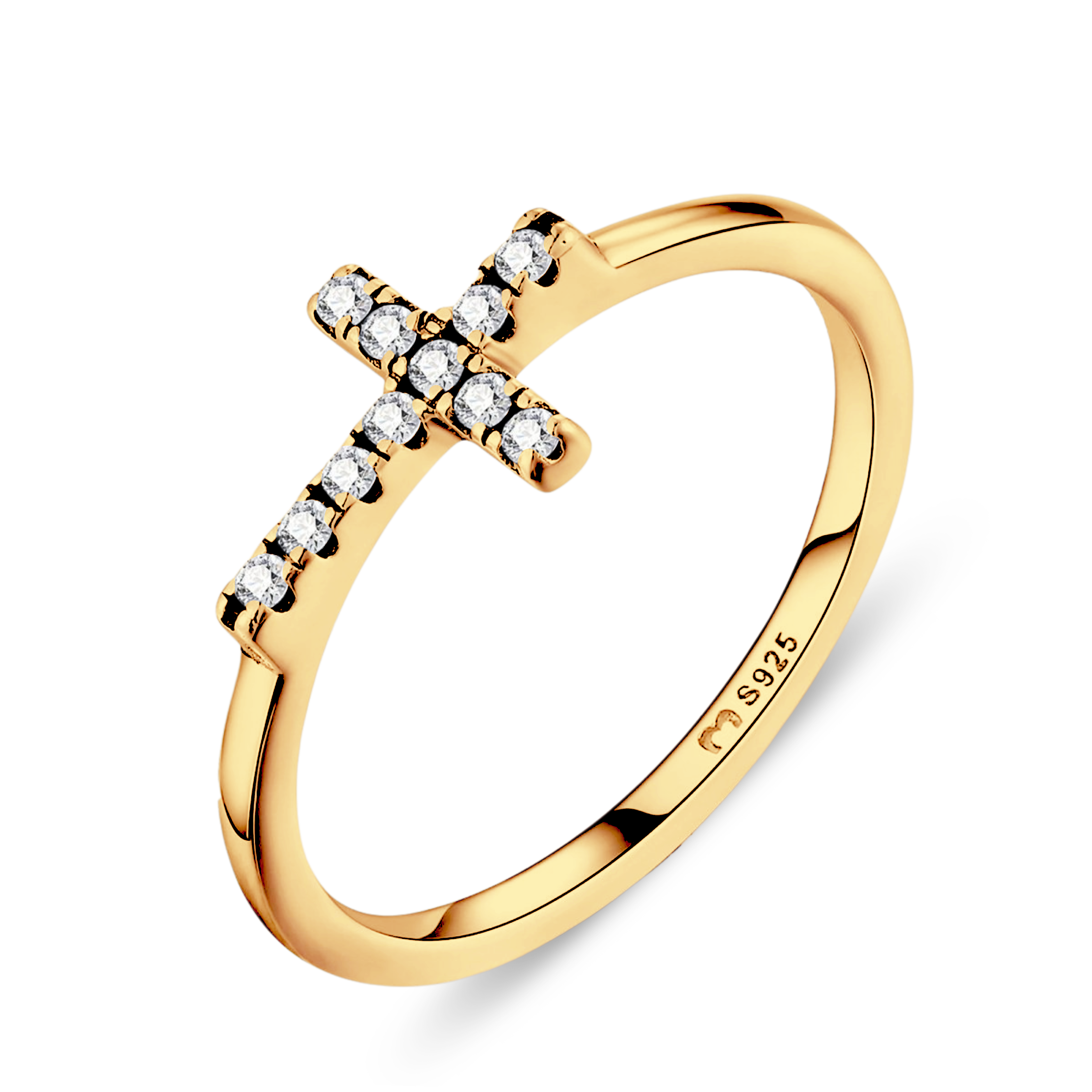 Anello argento 925 rodiato croce greca rosario | vendita online su HOLYART