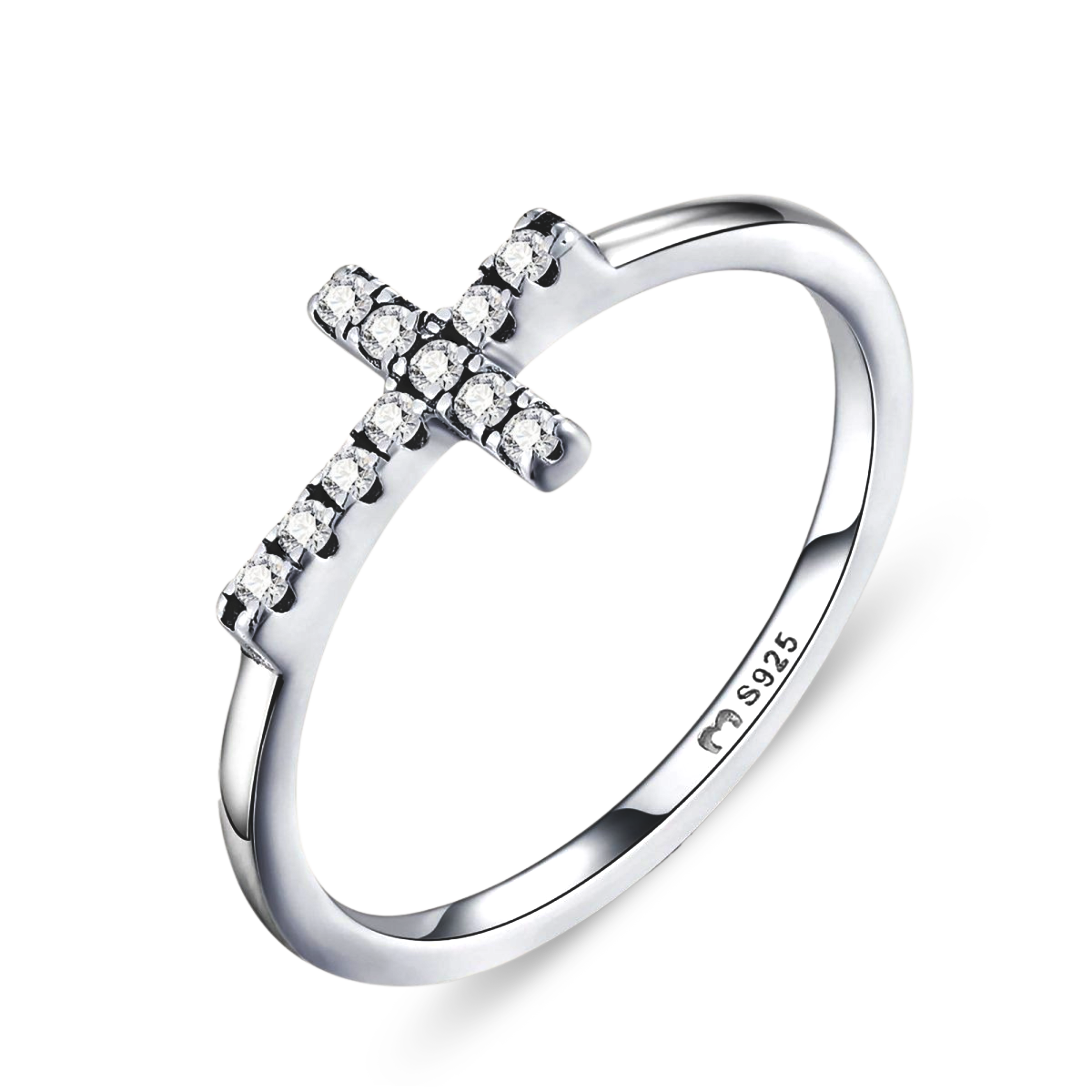 Christianartworkshop Anello Regolabile In Argento Sterling 925 Con Croce Incisa Eleganza Nella Devozione Christianartworkshop Anello Regolabile In Argento Sterling 925 Con Croce Incisa Eleganza Nella Devozione
