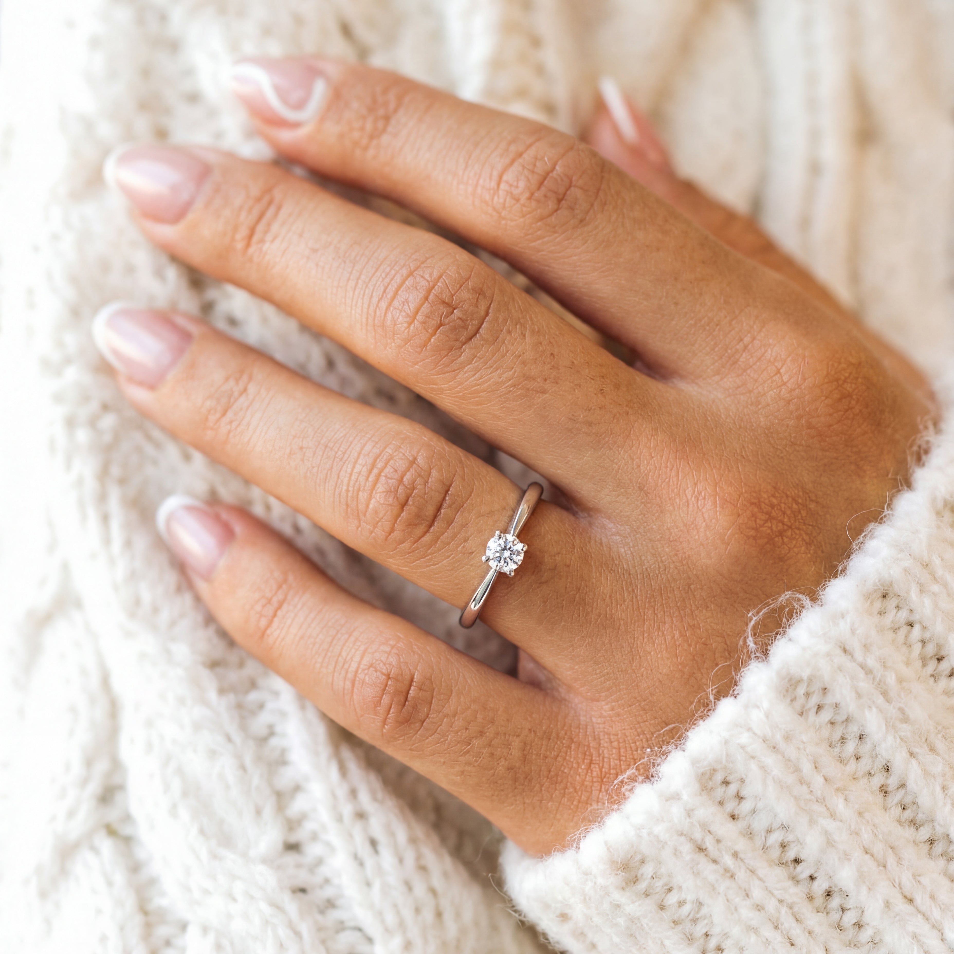 Anello Zirconia Solitaria