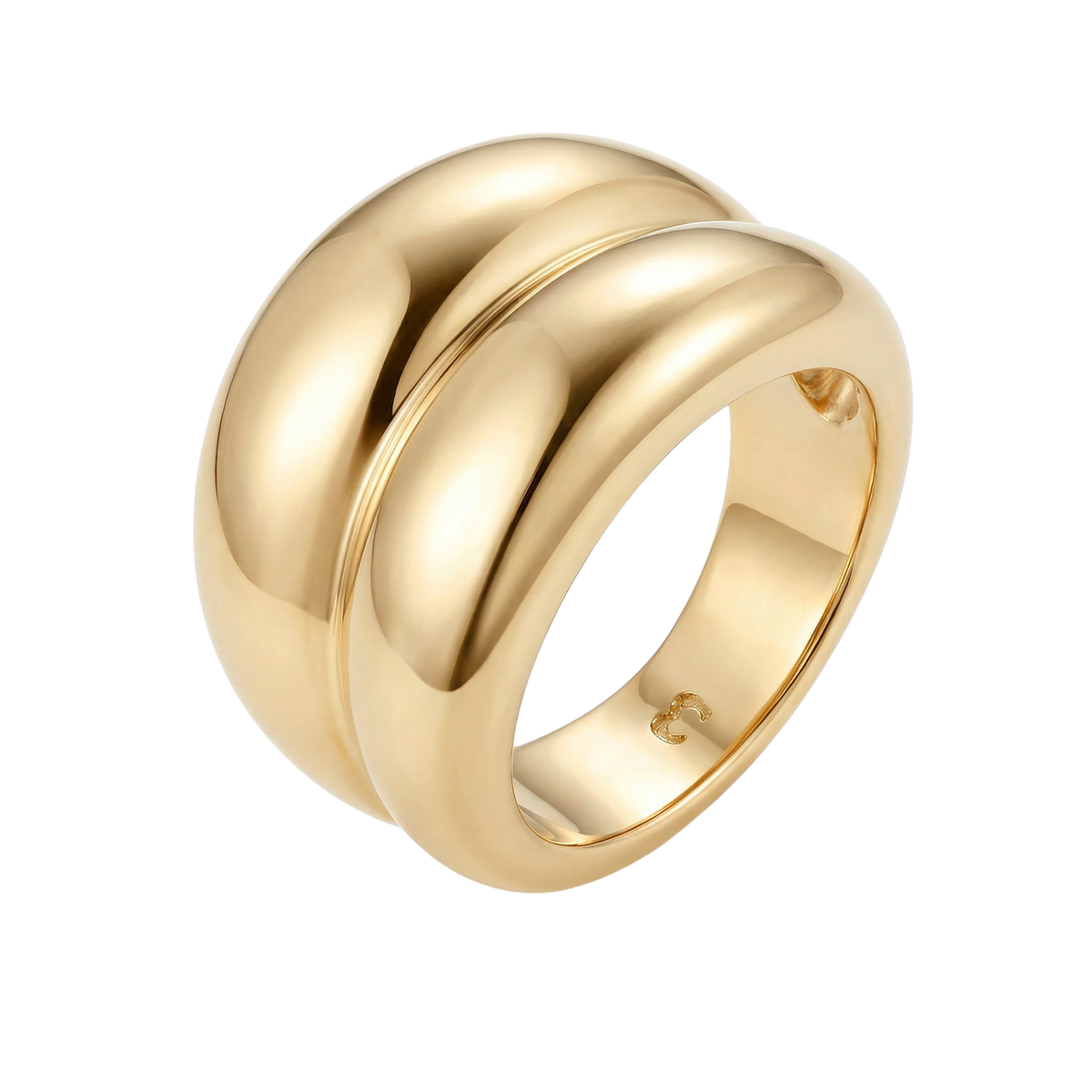 Anello Doppio Rilievo Sottile