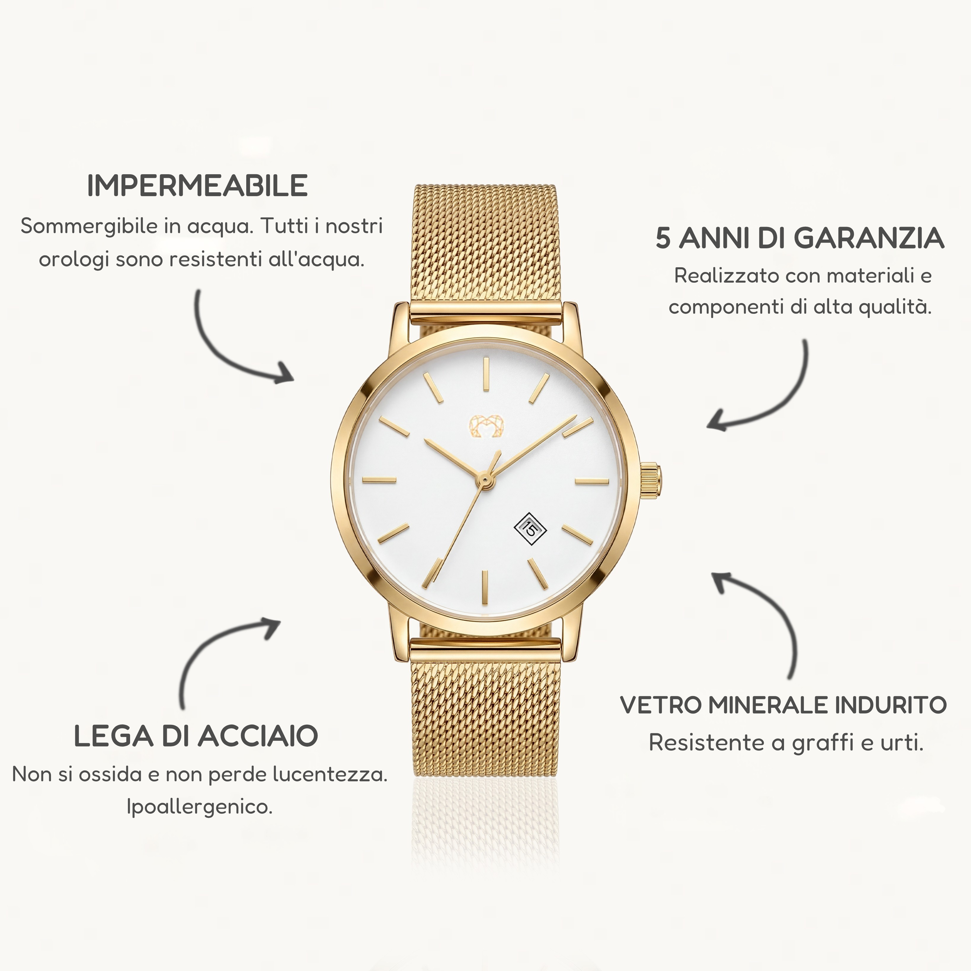 Orologio Chiara Jewels - GoldWhite