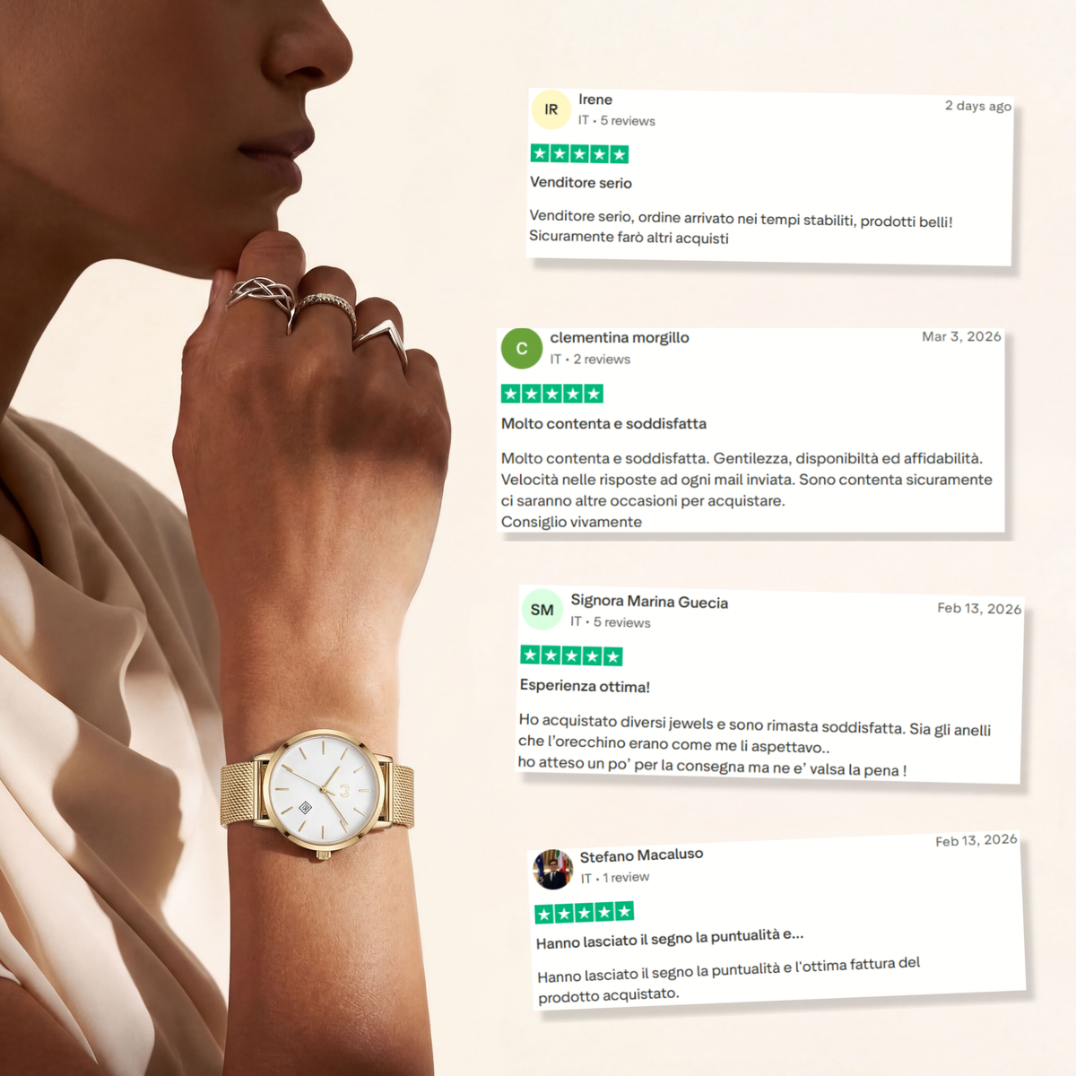 Orologio Chiara Jewels - GoldWhite