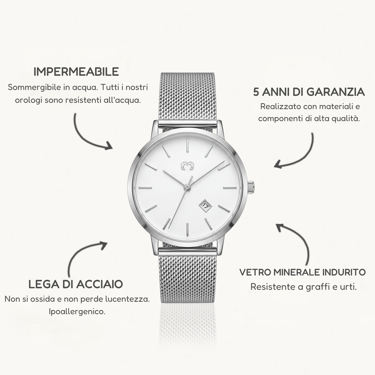 Orologio Chiara Jewels - SilverWhite