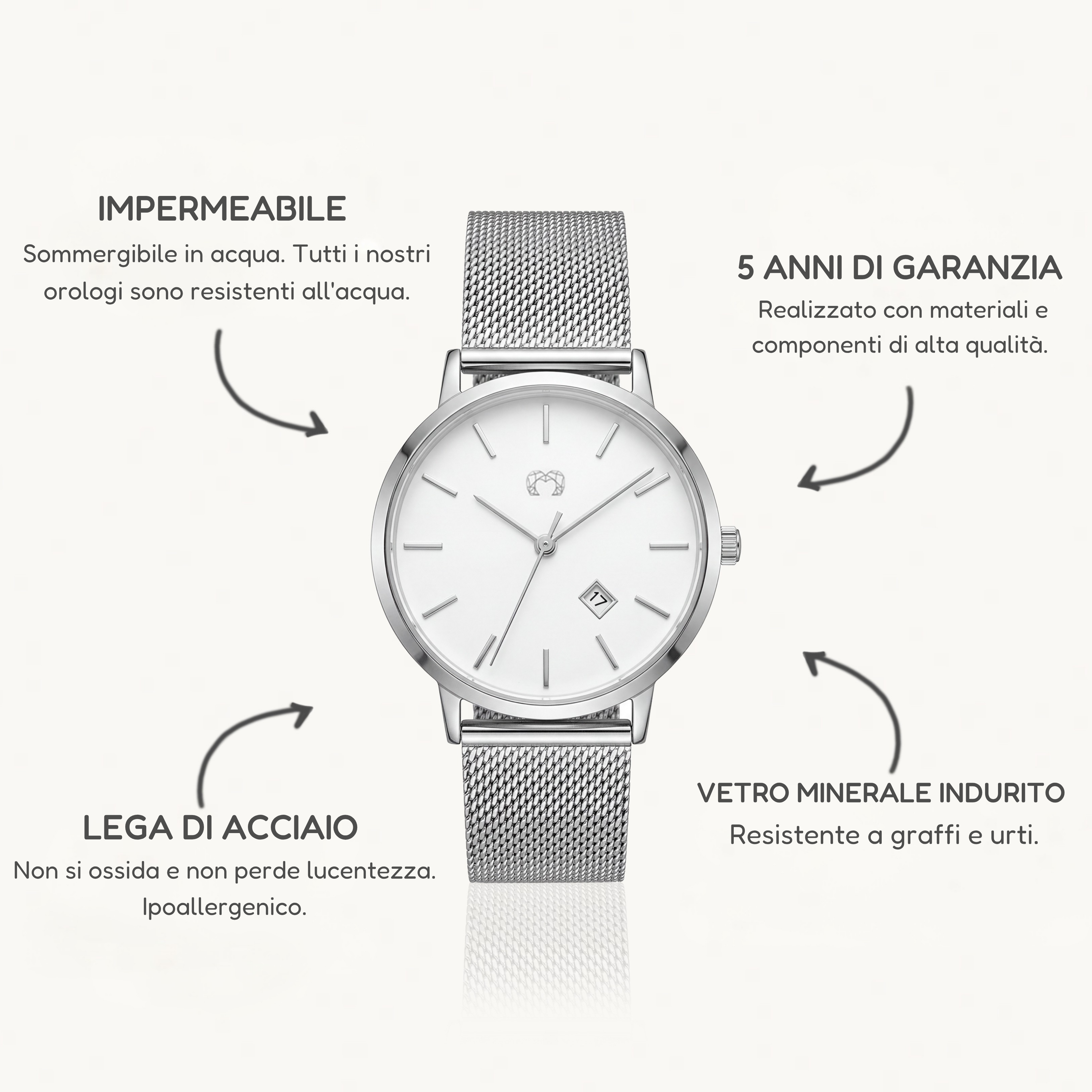 Orologio Chiara Jewels - SilverWhite