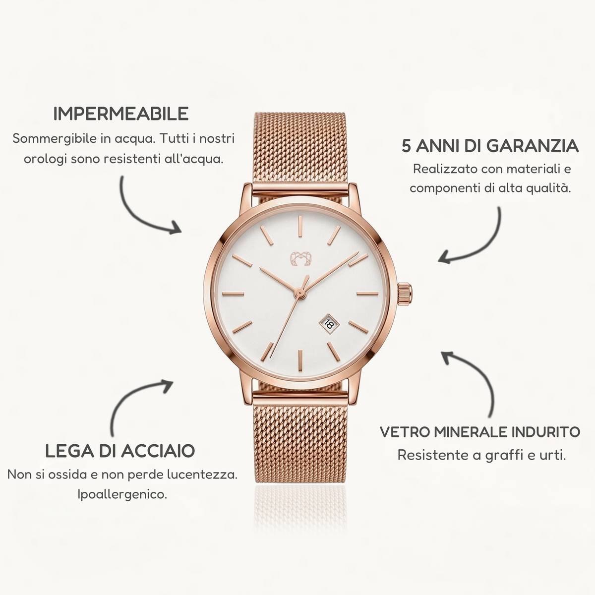 Orologio Chiara Jewels - RoseWhite