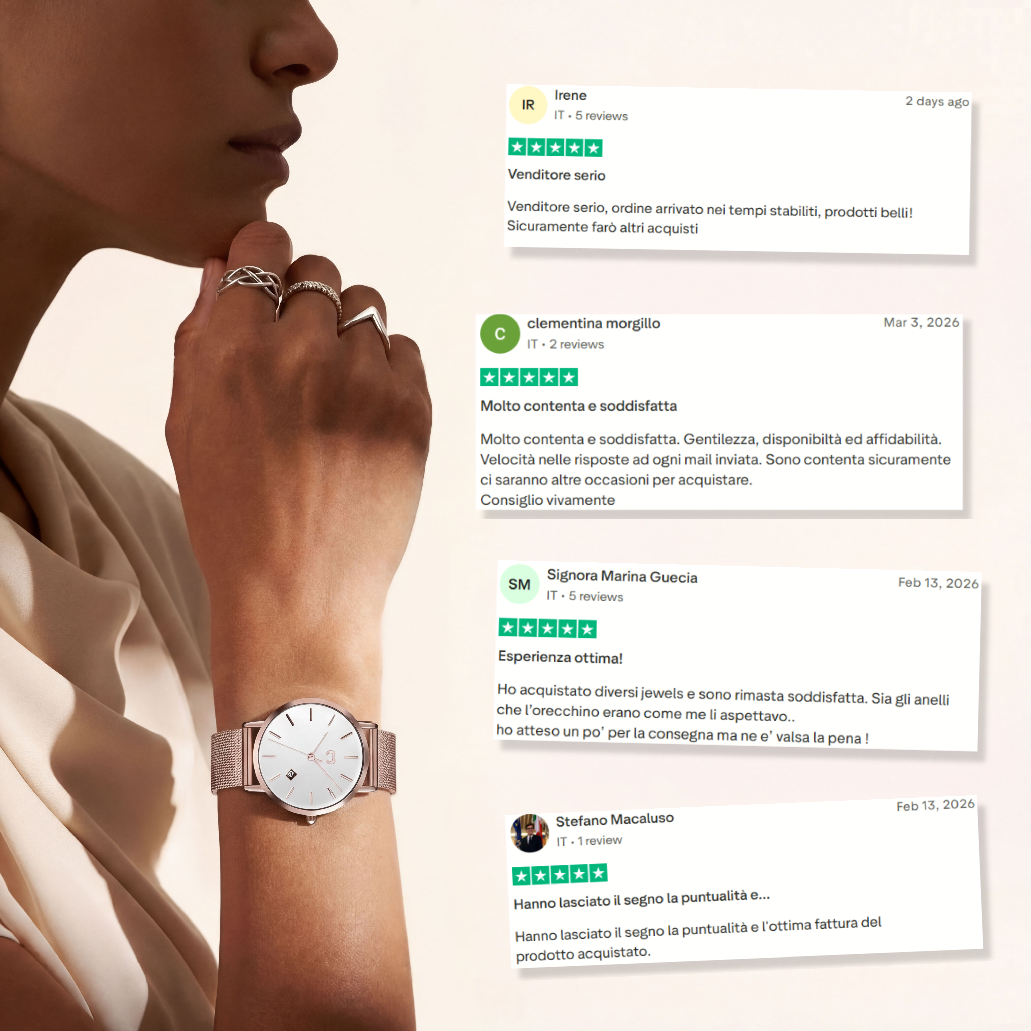 Orologio Chiara Jewels - RoseWhite