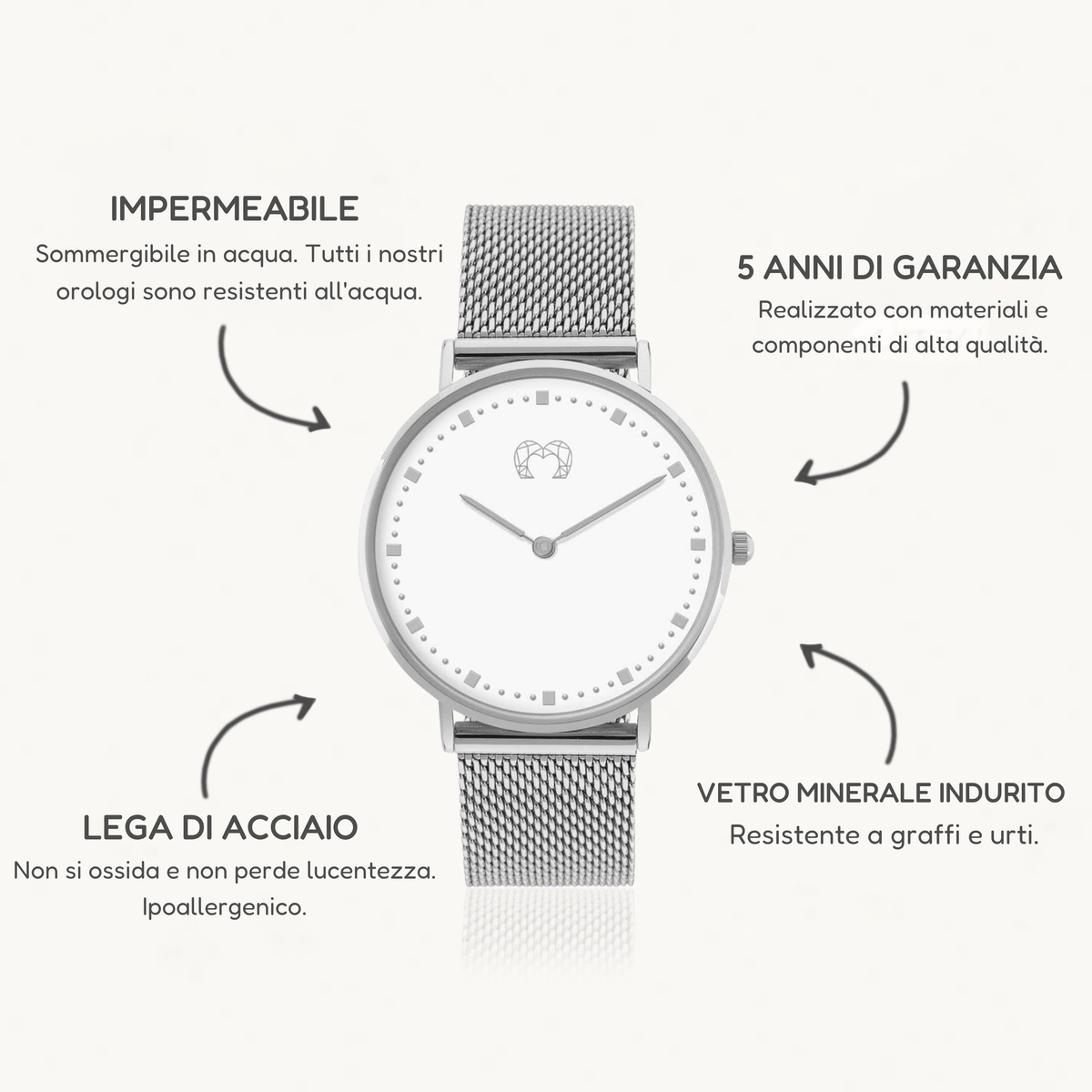 Orologio Juliet - SilverWhite