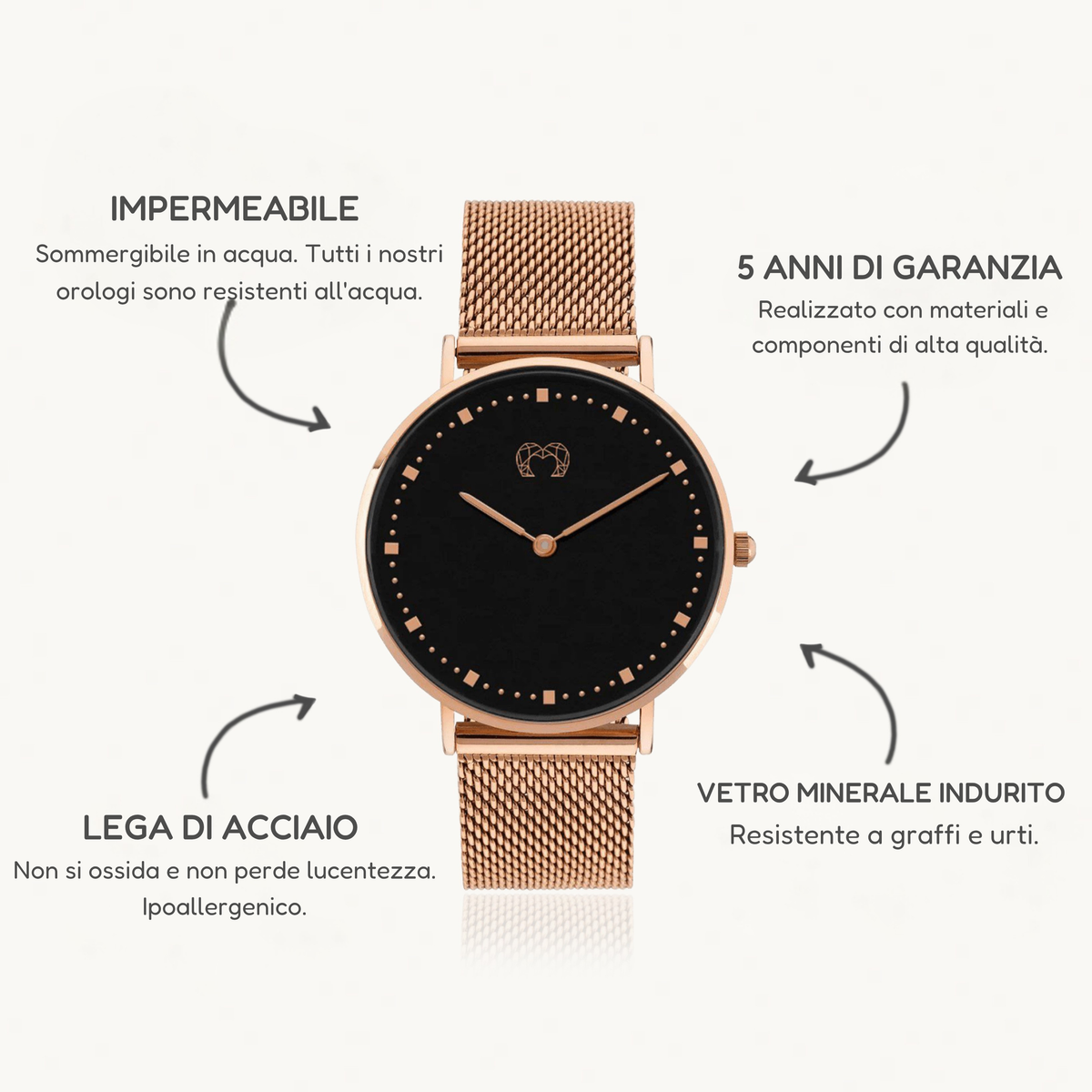 Orologio Juliet - RoseBlack