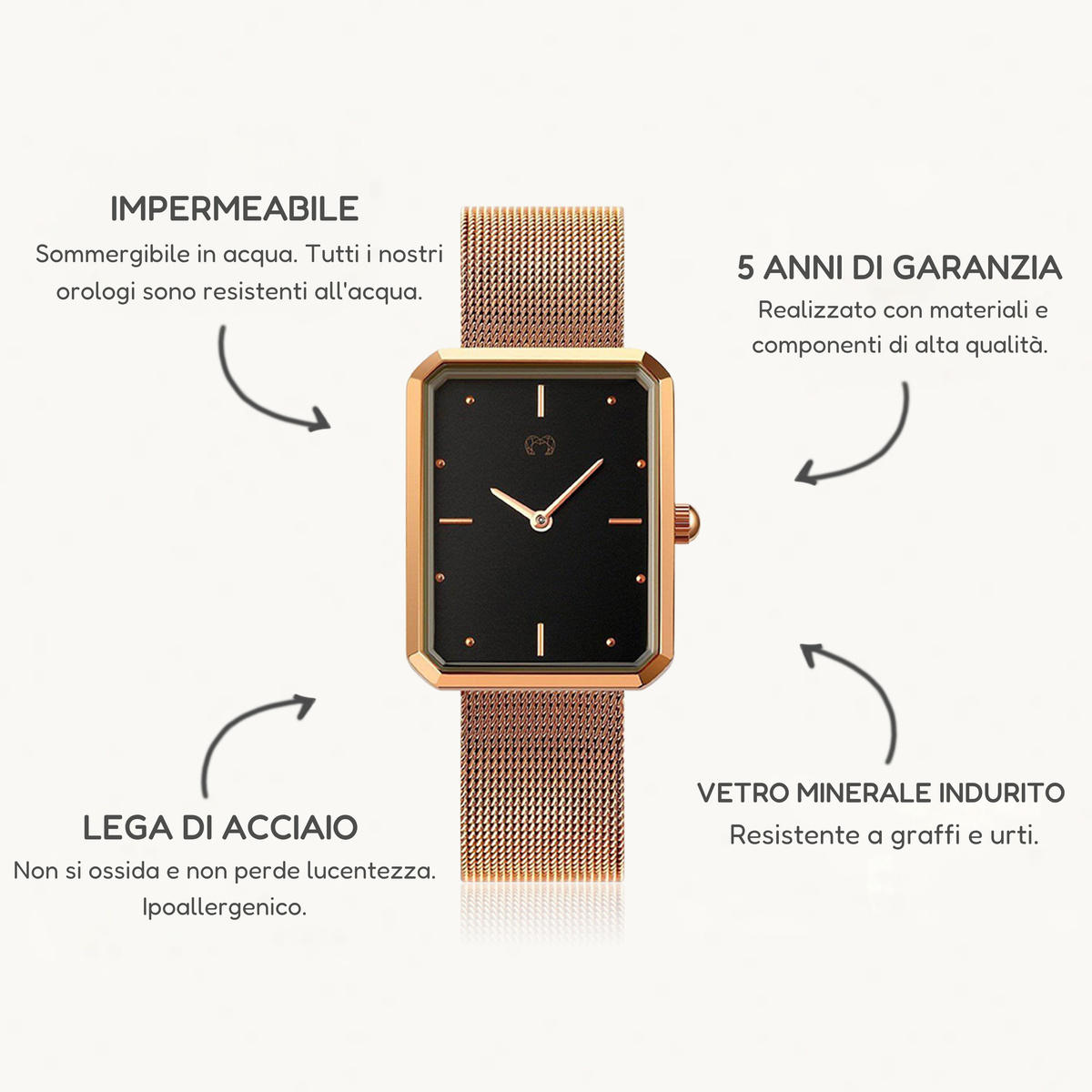 Orologio Kapten - RoseBlack