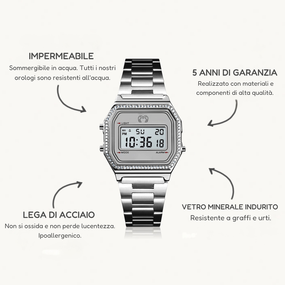 Orologio Vintage Gloss - Silver