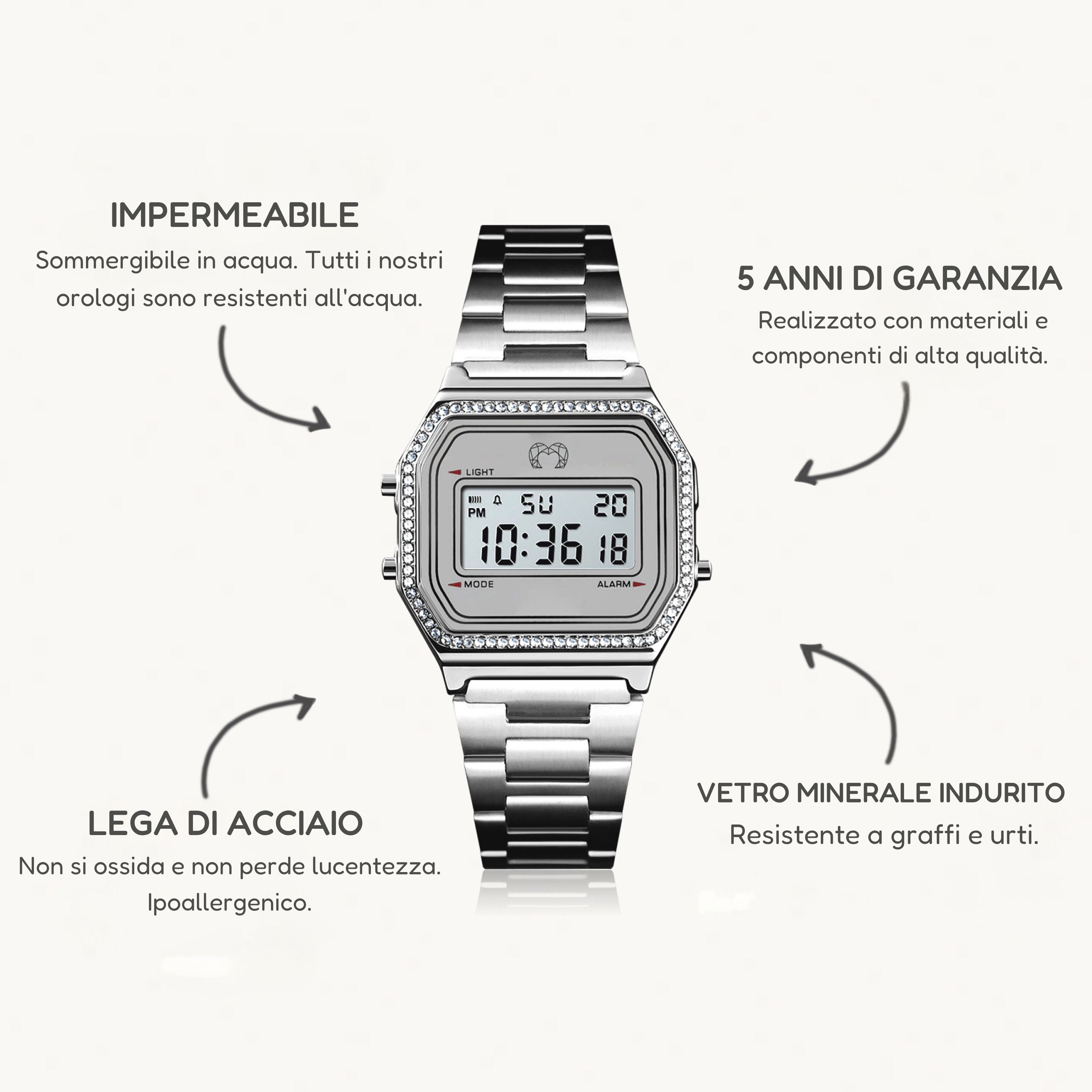 Orologio Vintage Gloss - Silver