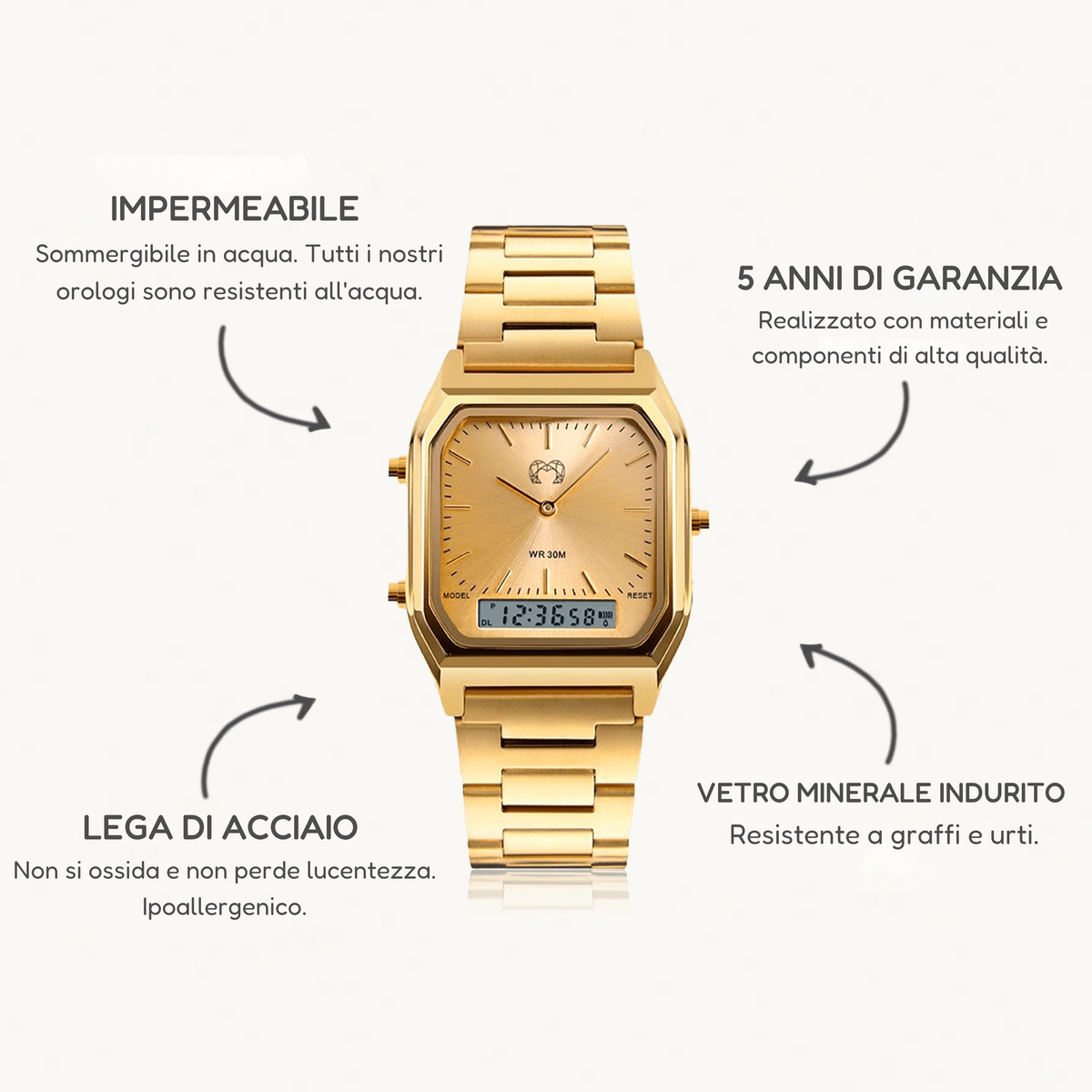 Orologio Retrò Vintage - GoldPassion