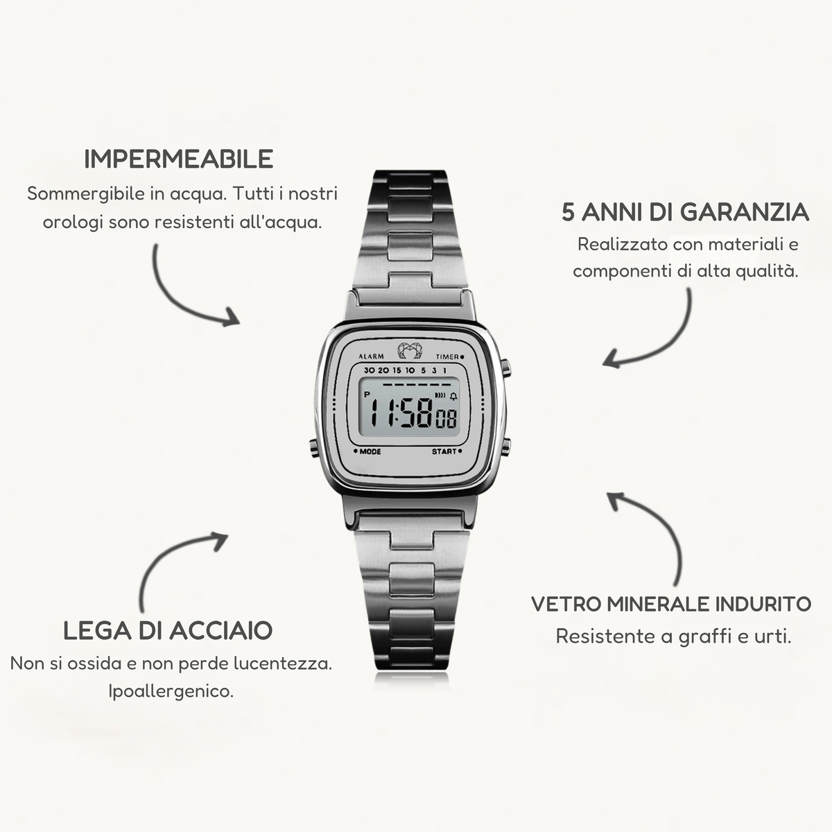Orologio Vintage Mini - Silver