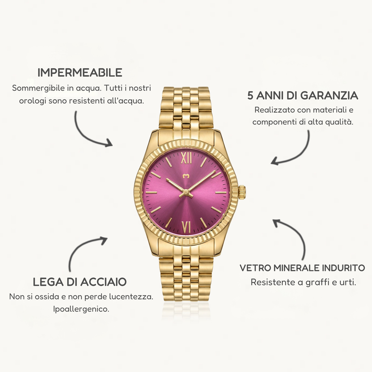 Orologio ~ Century Oro-Granato