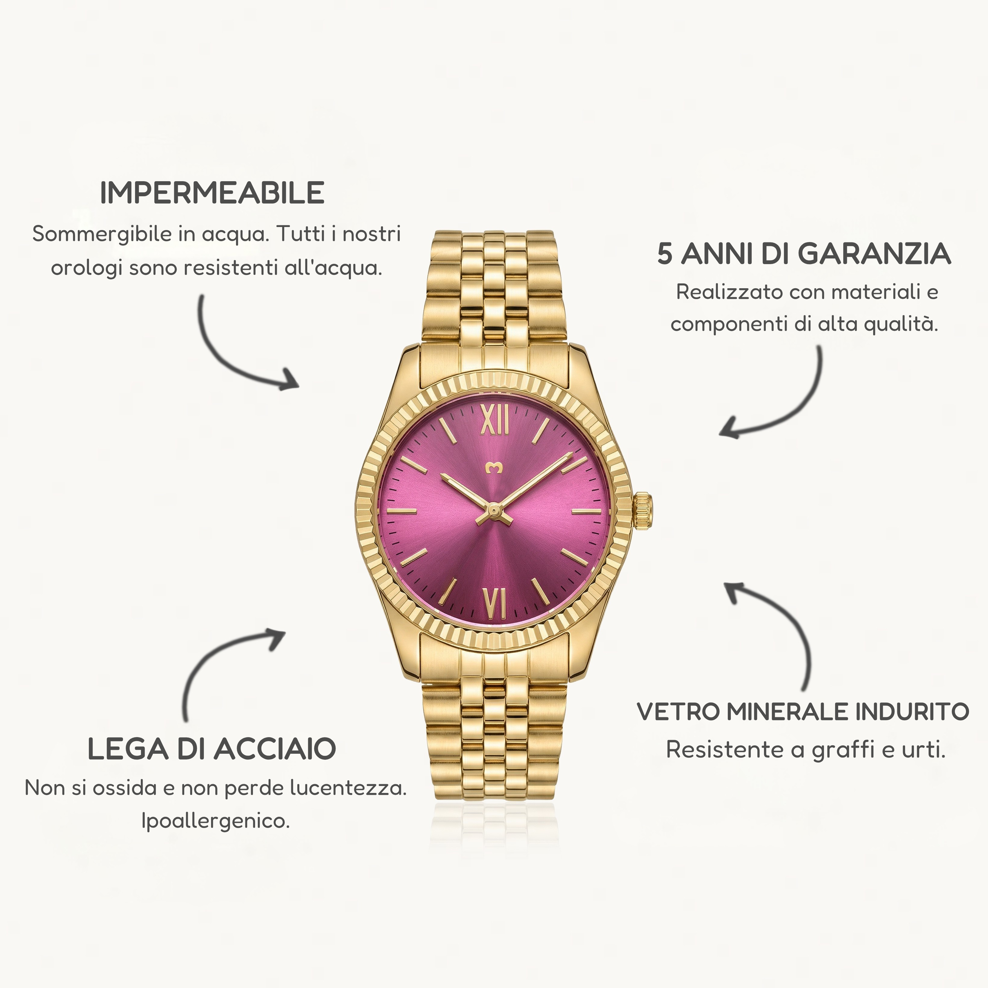 Orologio ~ Century Oro-Granato