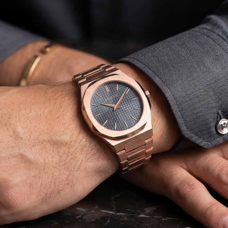 Orologio ~ Empire BRAVE - Oro Rosa-Blu