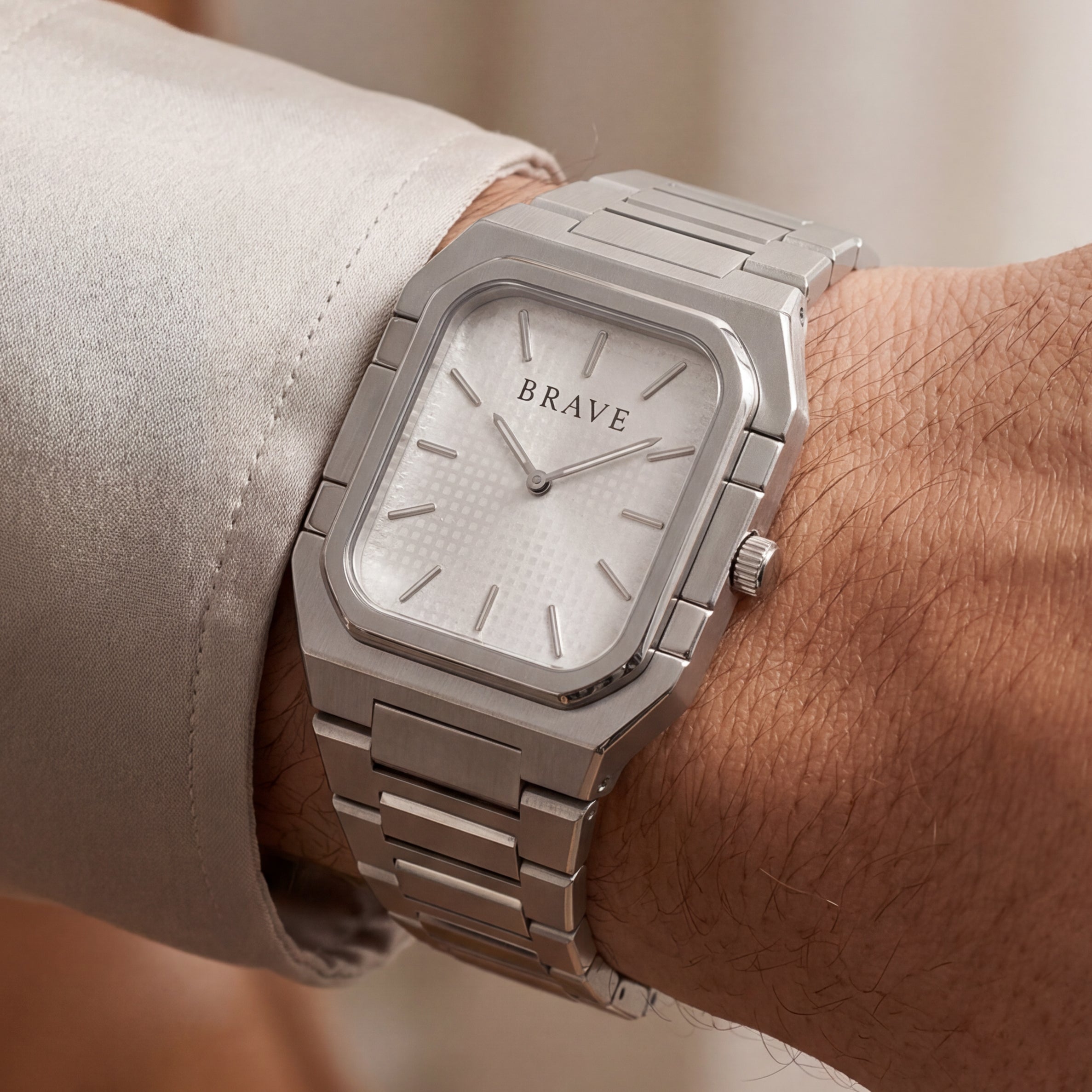 Orologio ~ Brando BRAVE - Bianco-Argento