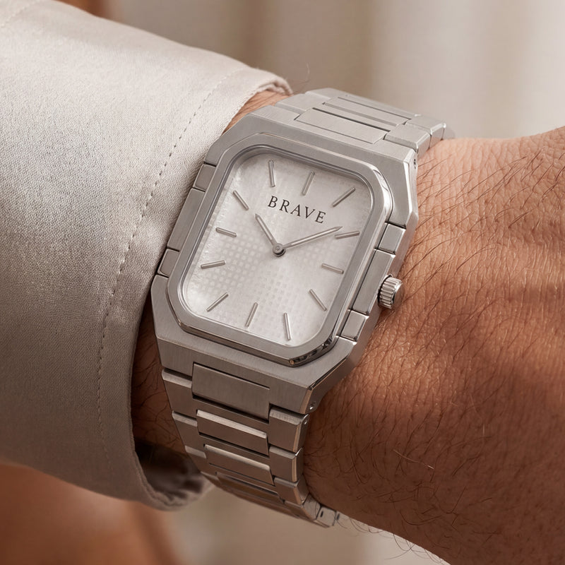 Orologio ~ Brando BRAVE - Bianco-Argento