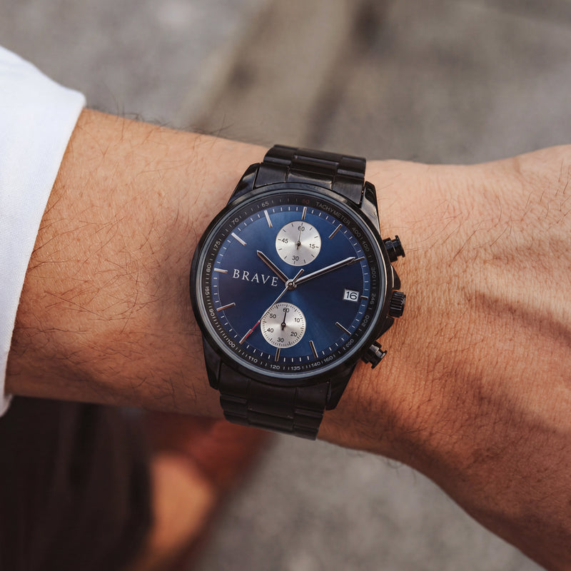 Orologio ~ Monarca BRAVE - Nero-Blu Scuro