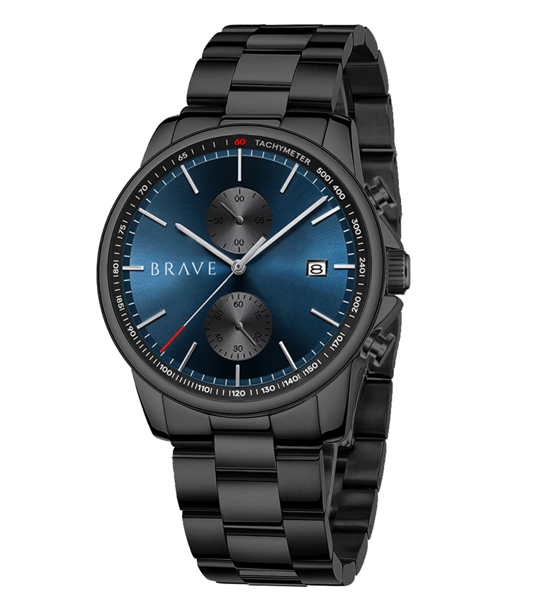 Orologio ~ Monarca BRAVE - Nero-Blu Scuro